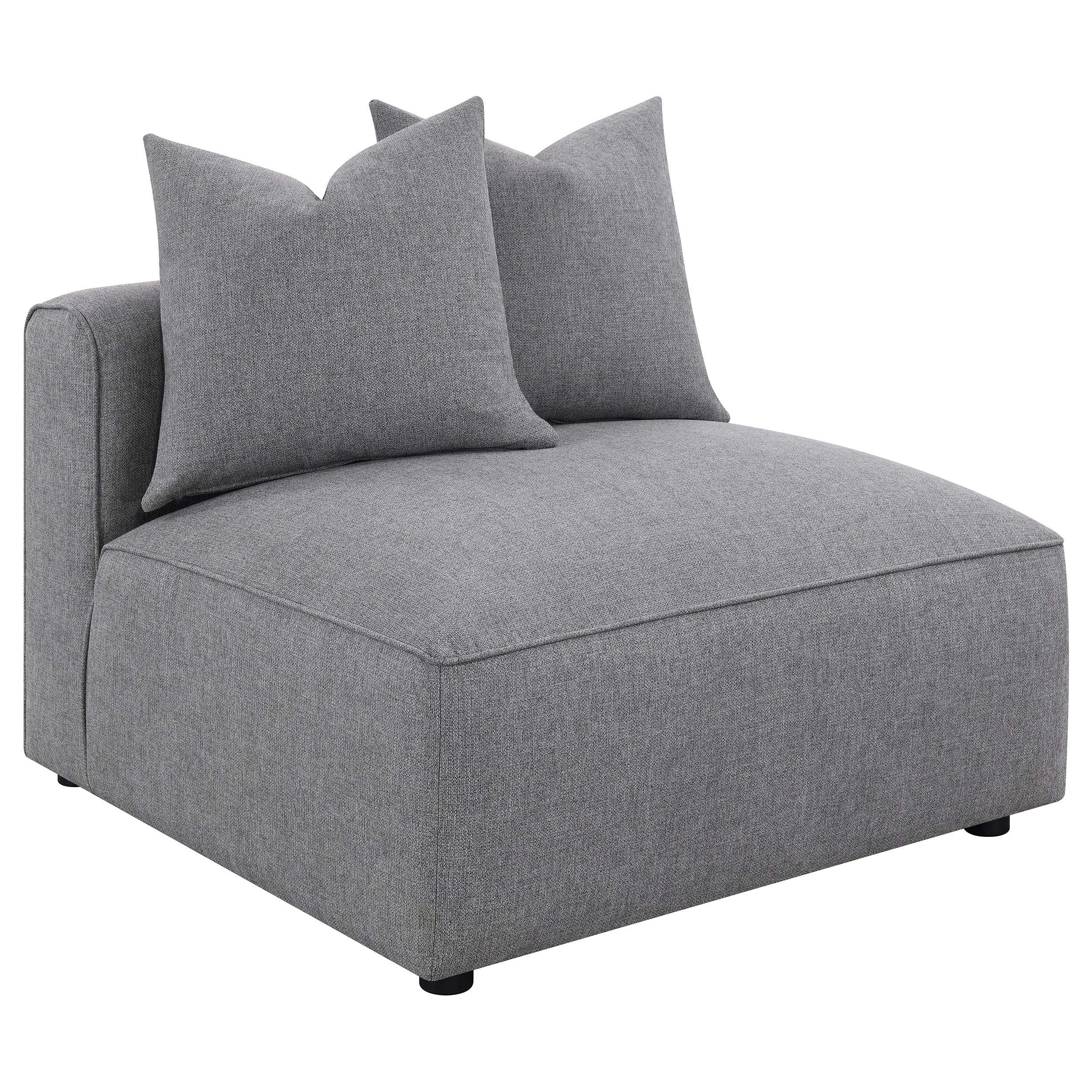 Jennifer Modular Sectional Grey & Terracotta