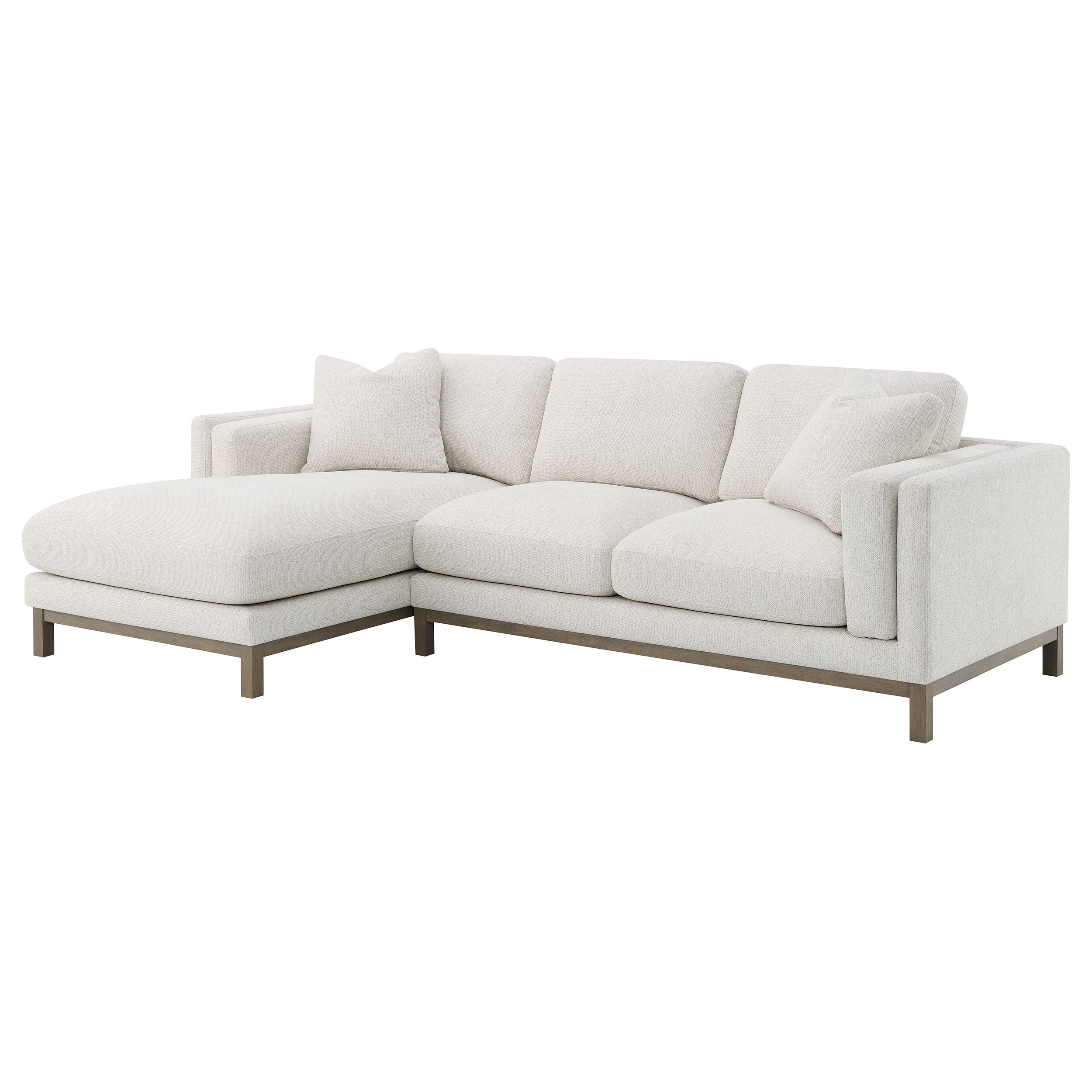 Remy Upholstered Sectional Chaise Sofa - Beige