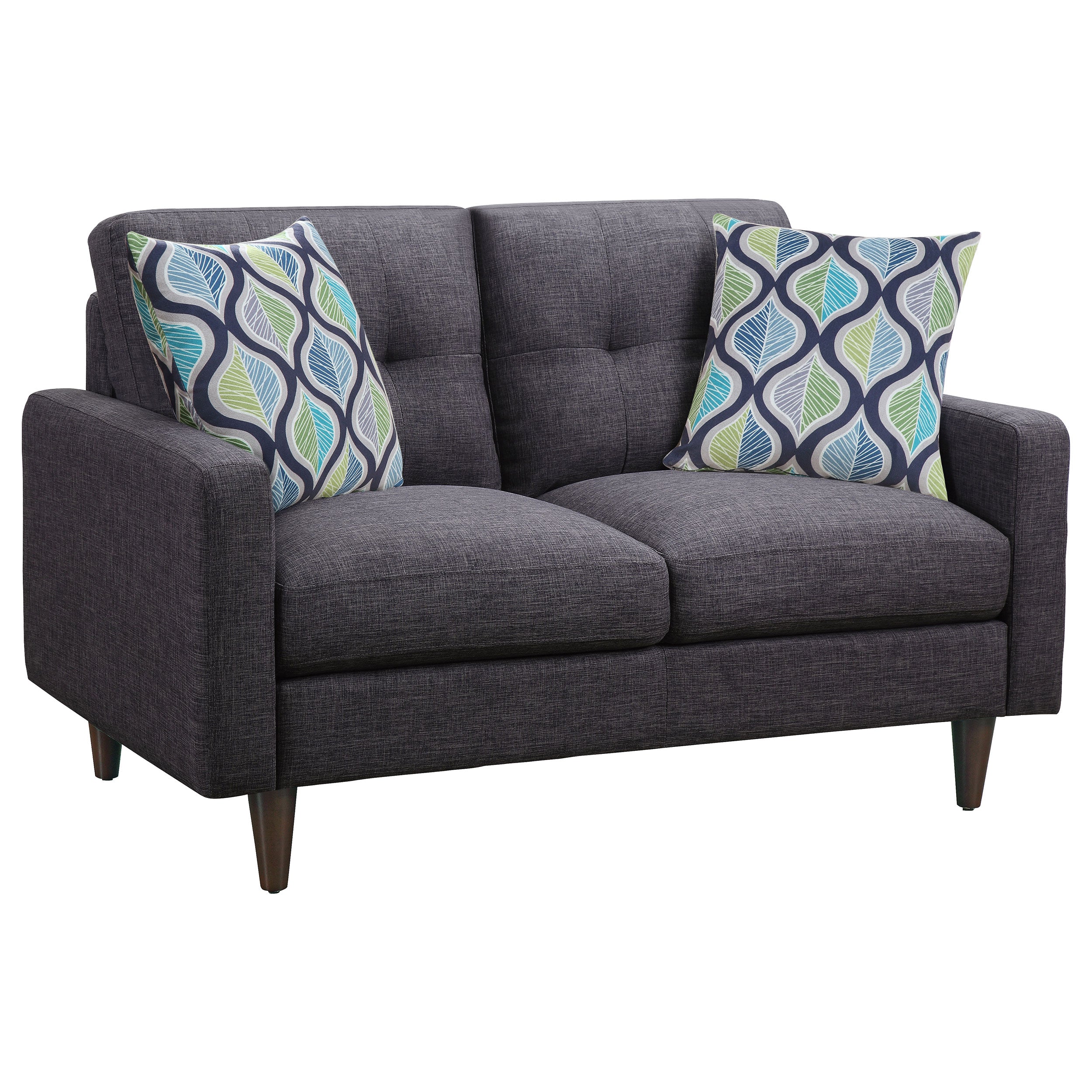 Watsonville Upholstered Track Arm Sofa Set Grey