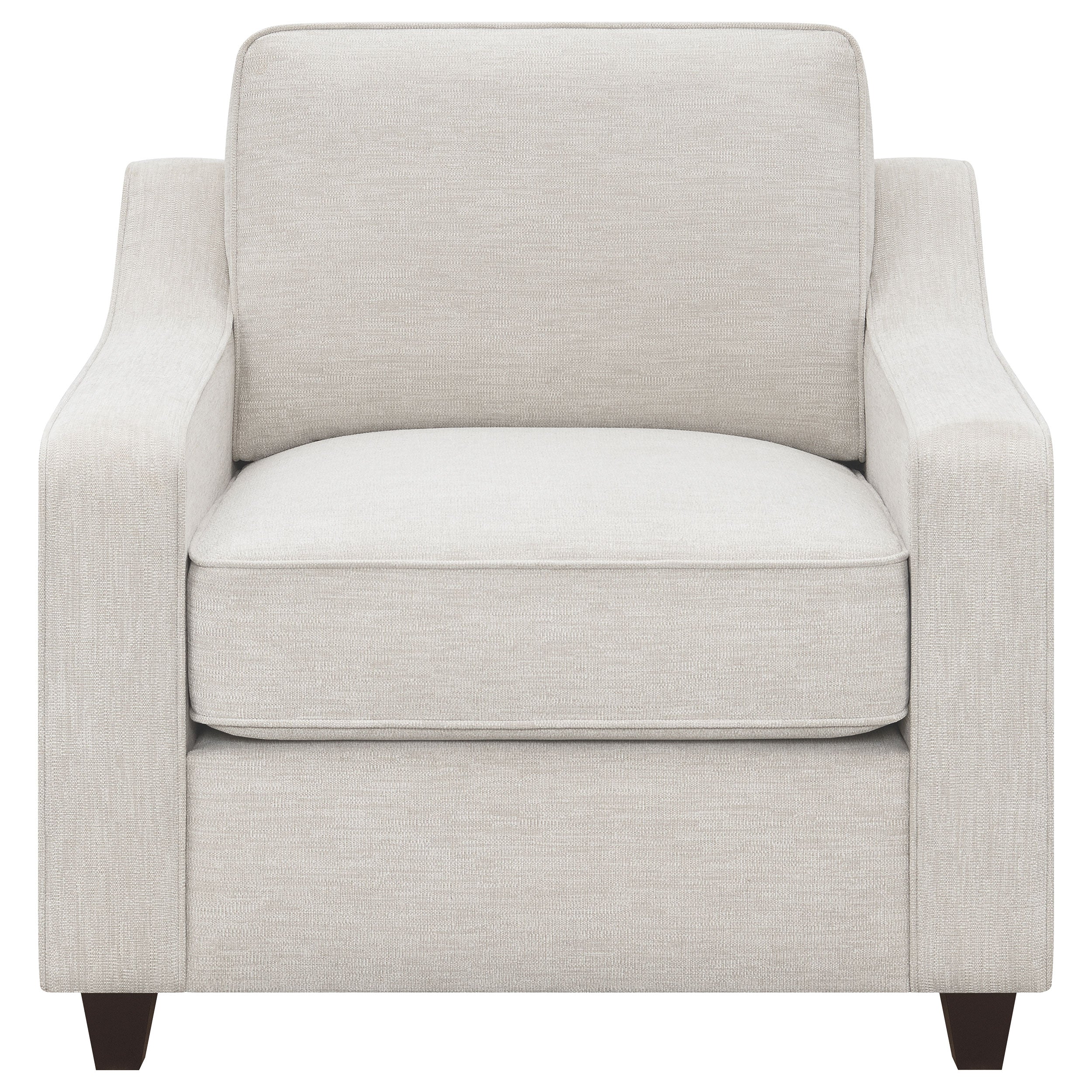 Christine Upholstered Sloped Arm Accent Chair Beige
