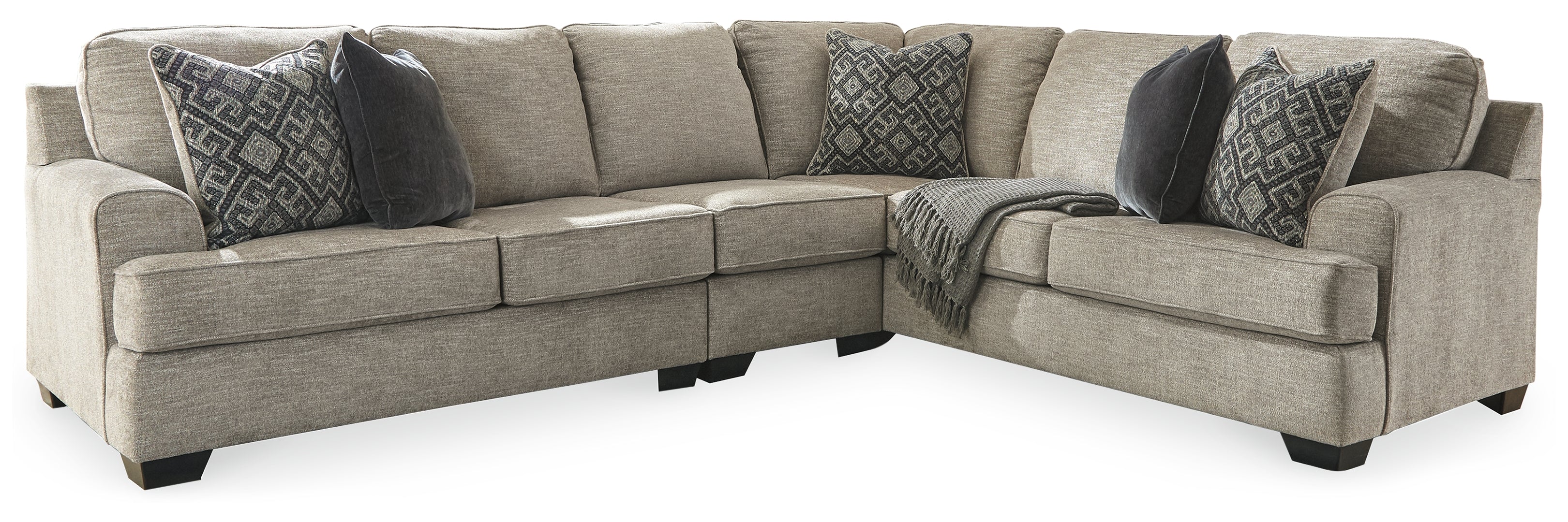 Bovarian Sectional with Ottoman (Customizable)