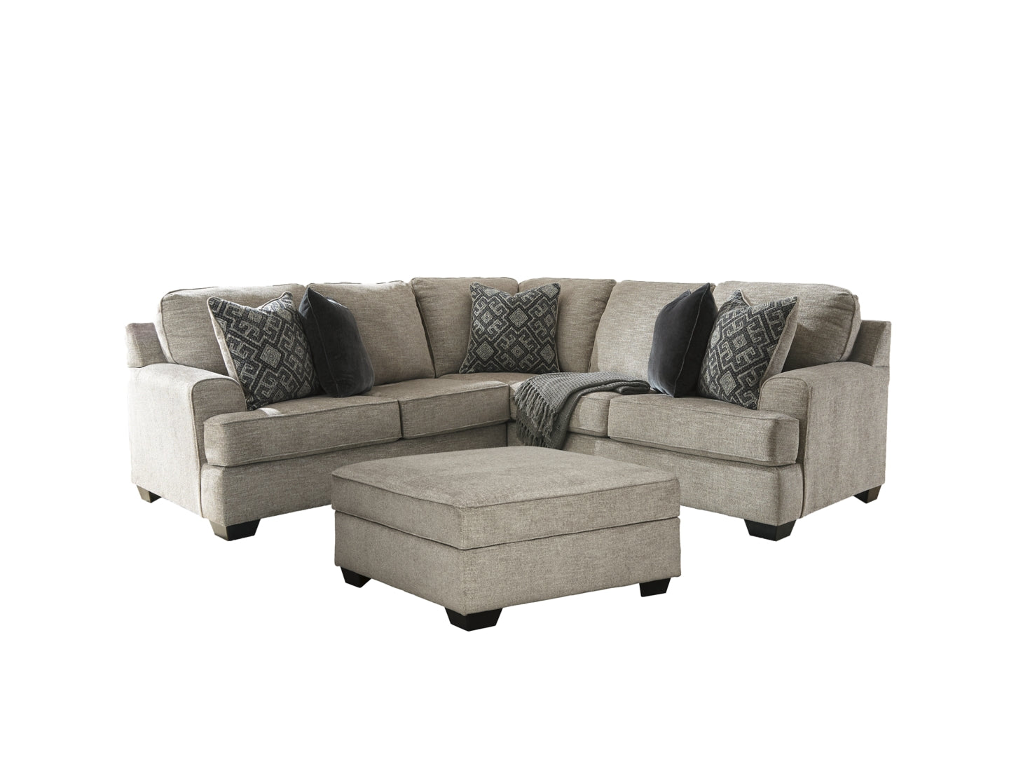 Bovarian Sectional with Ottoman (Customizable)