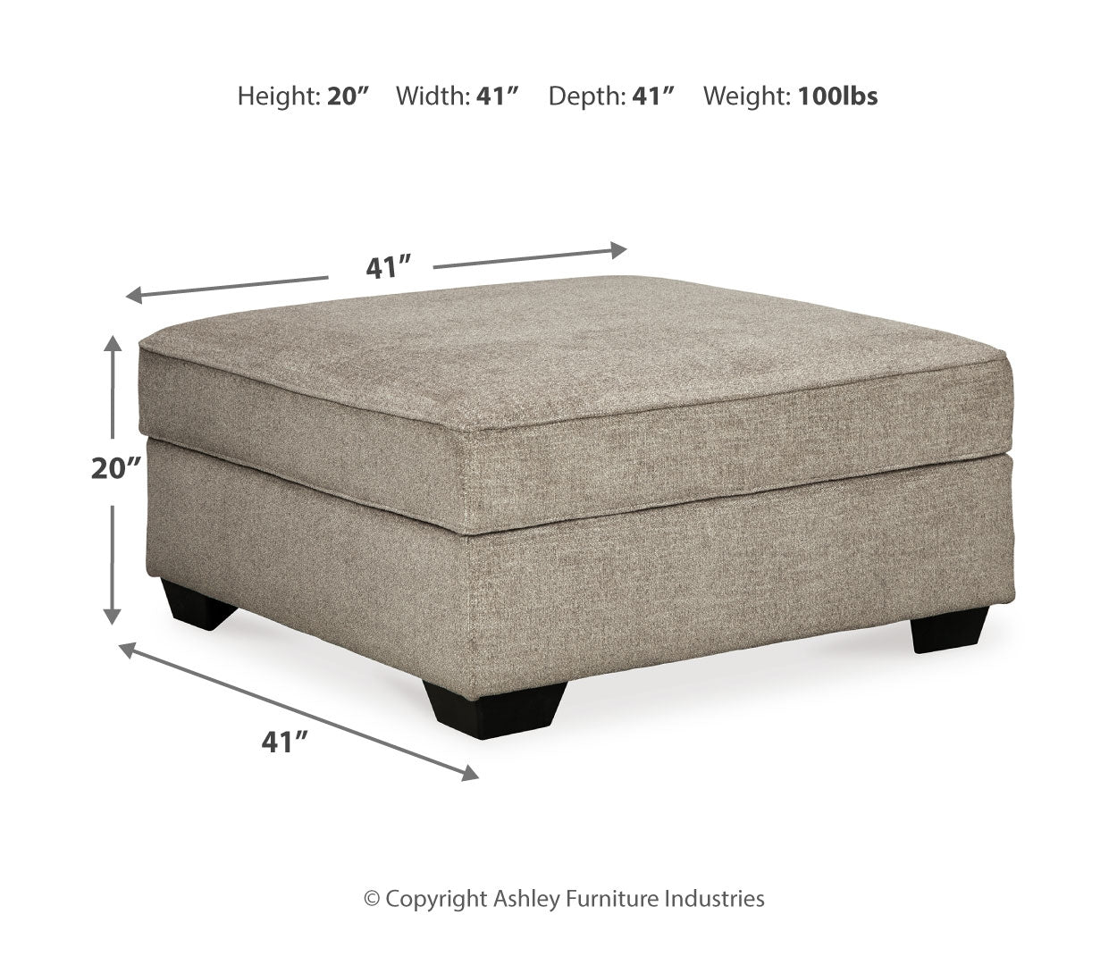 Bovarian Sectional with Ottoman (Customizable)