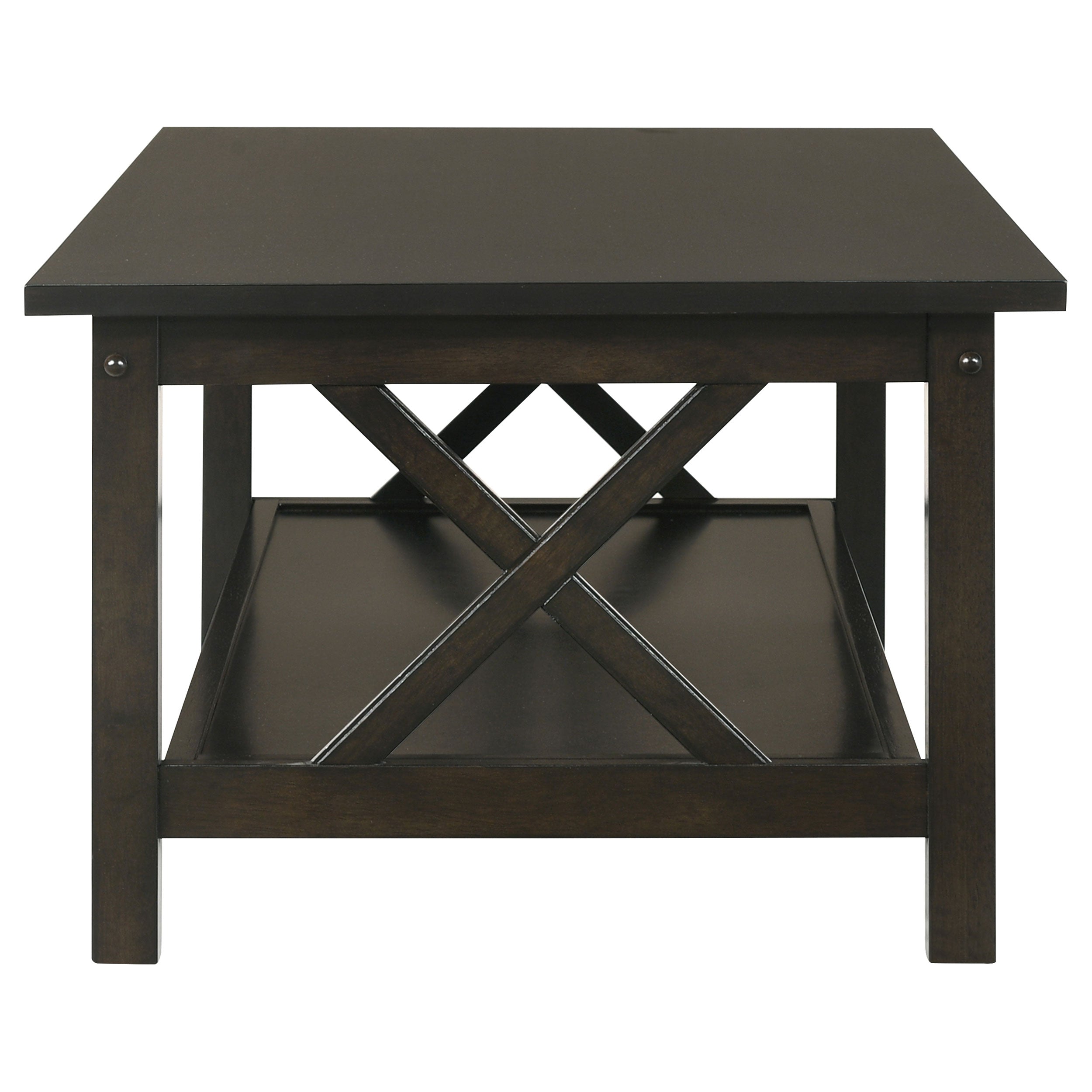 Rachelle Rectangular Coffee Table Set Deep Merlot
