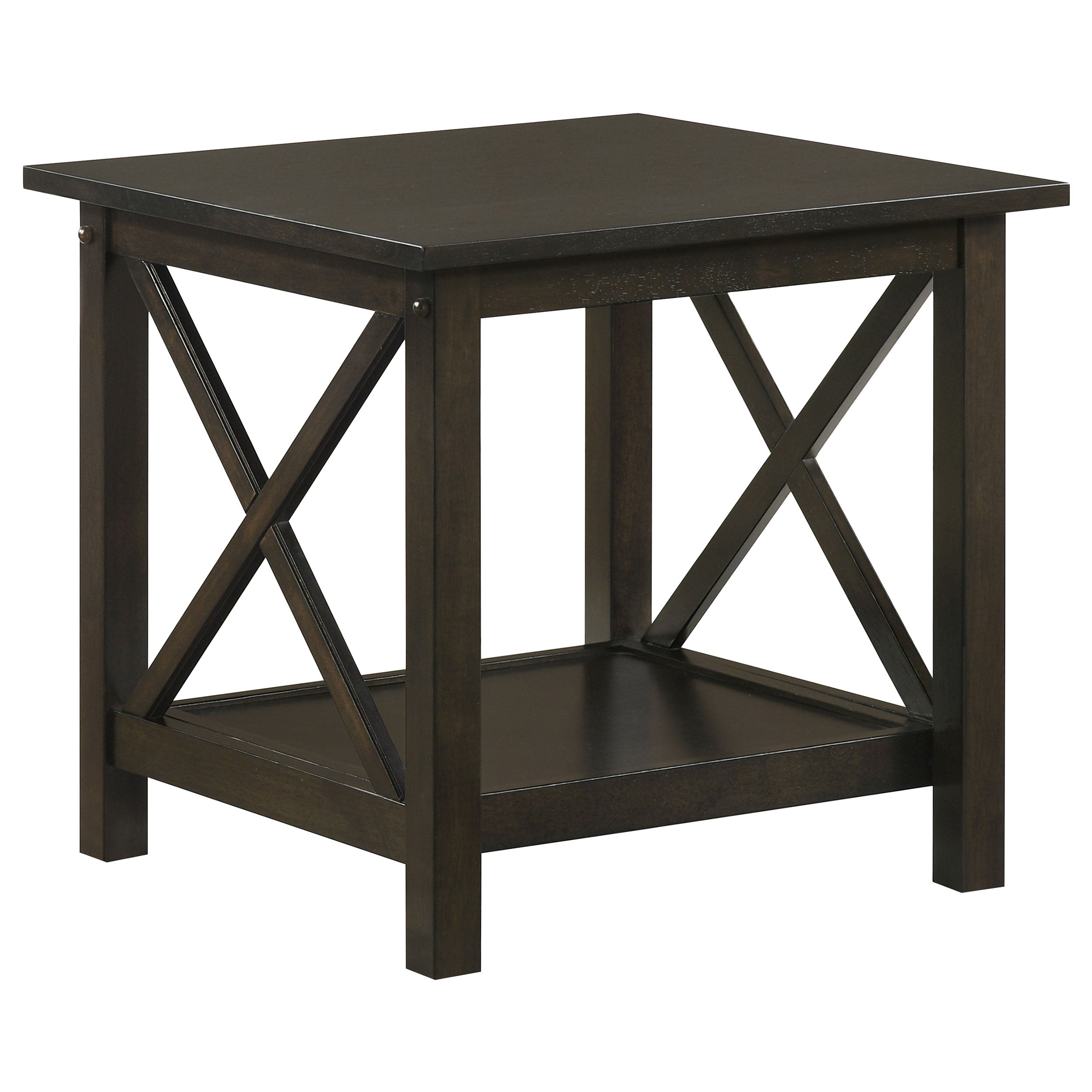 Rachelle Rectangular Coffee Table Set Deep Merlot