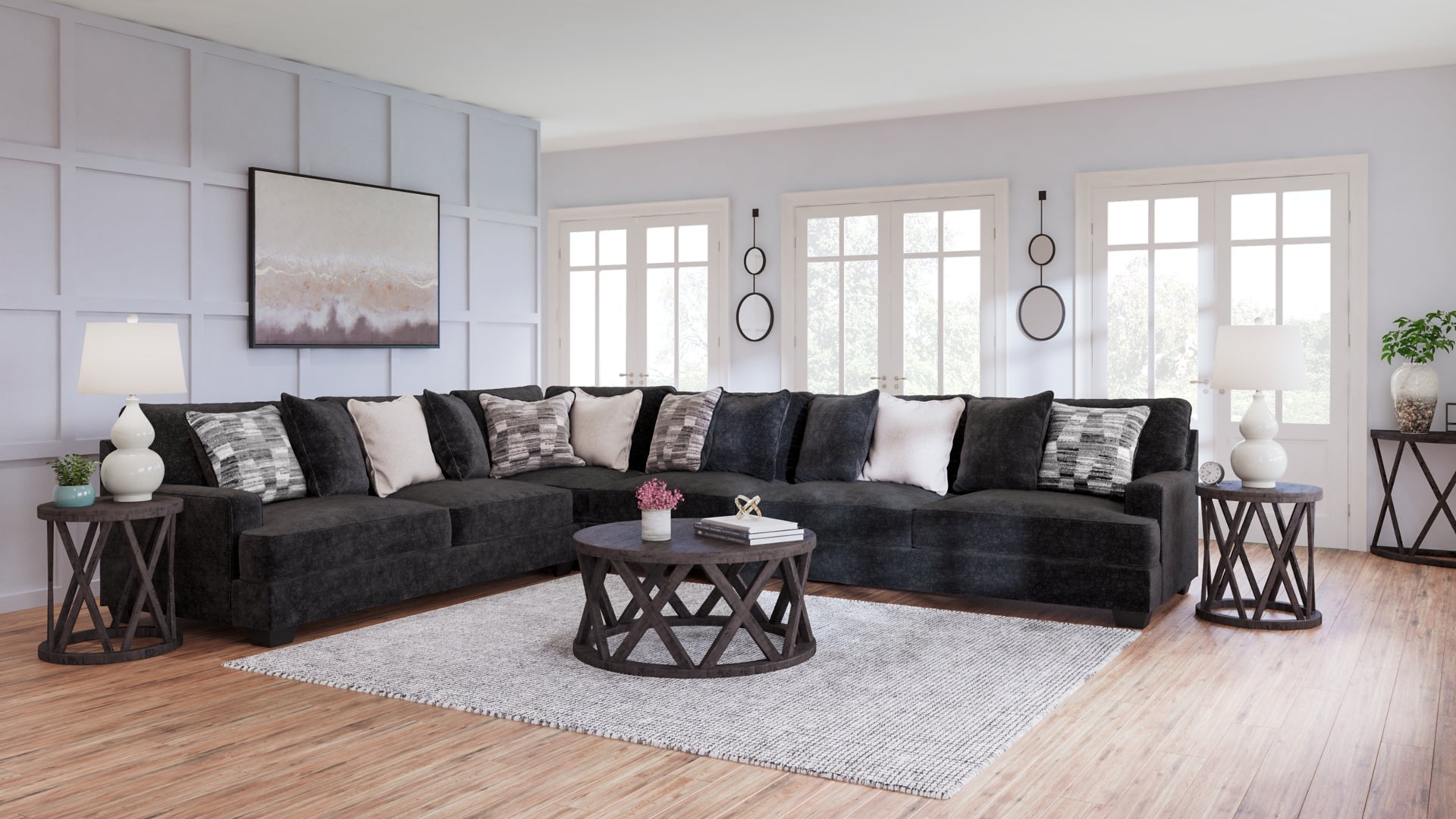 Lavernett Sectional with Ottoman