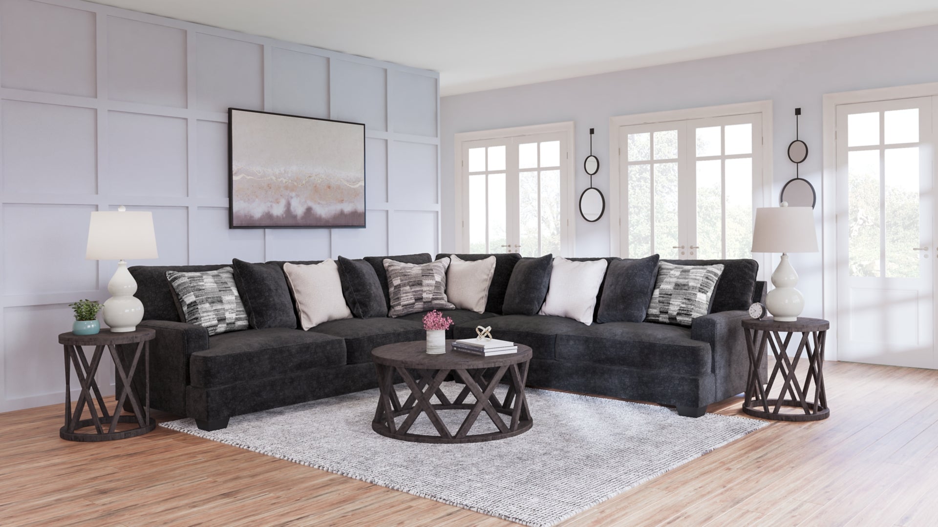 Lavernett Sectional with Ottoman