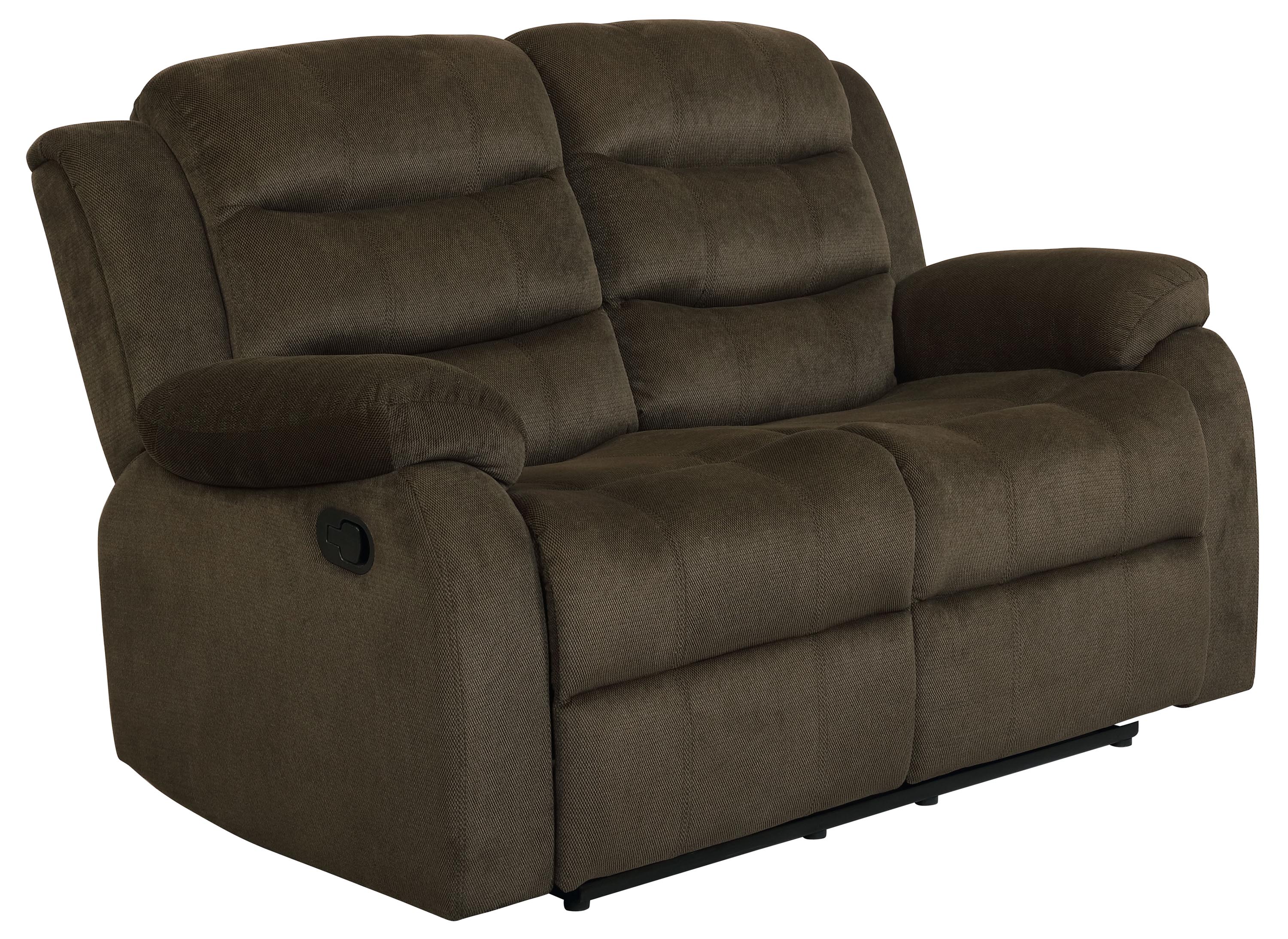 Rodman Upholstered Reclining Sofa Set Olive Brown