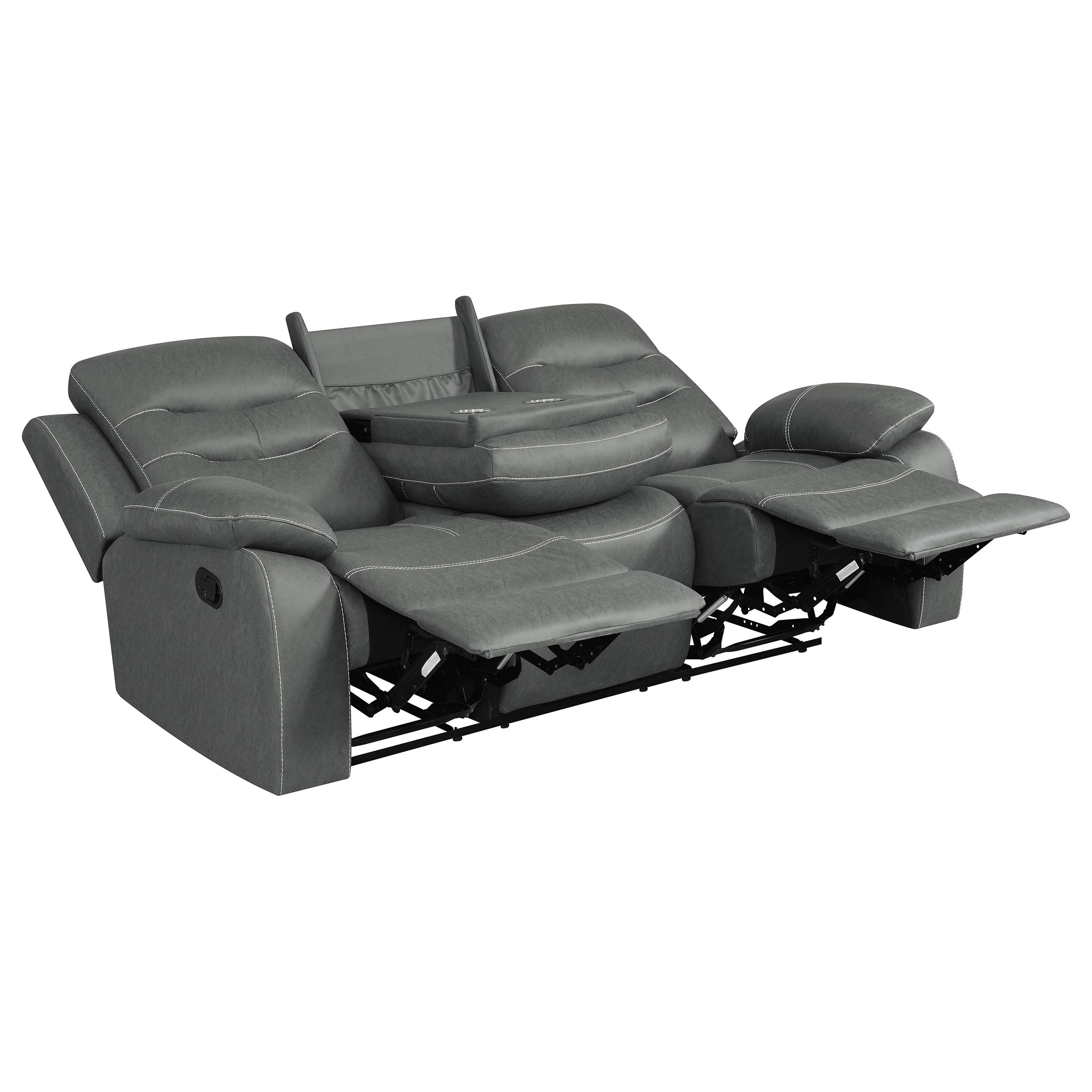 Nolan Upholstered Sofa Set Charcoal