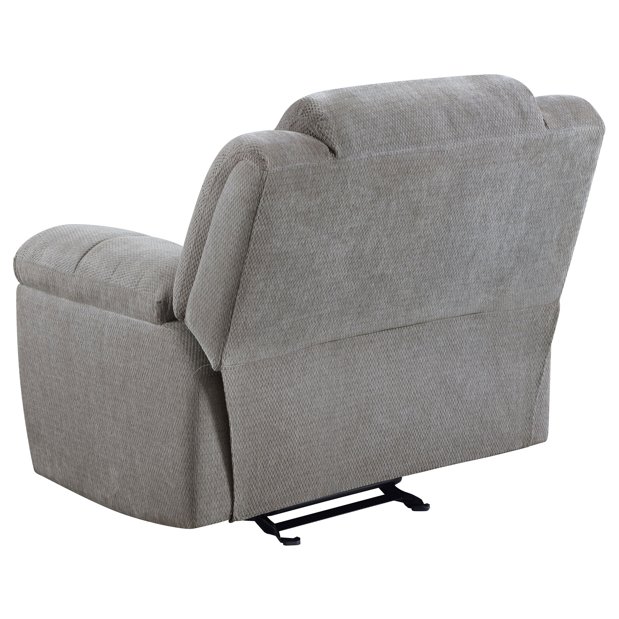 Gilson Chenille Upholstered Glider Recliner Chair Grey
