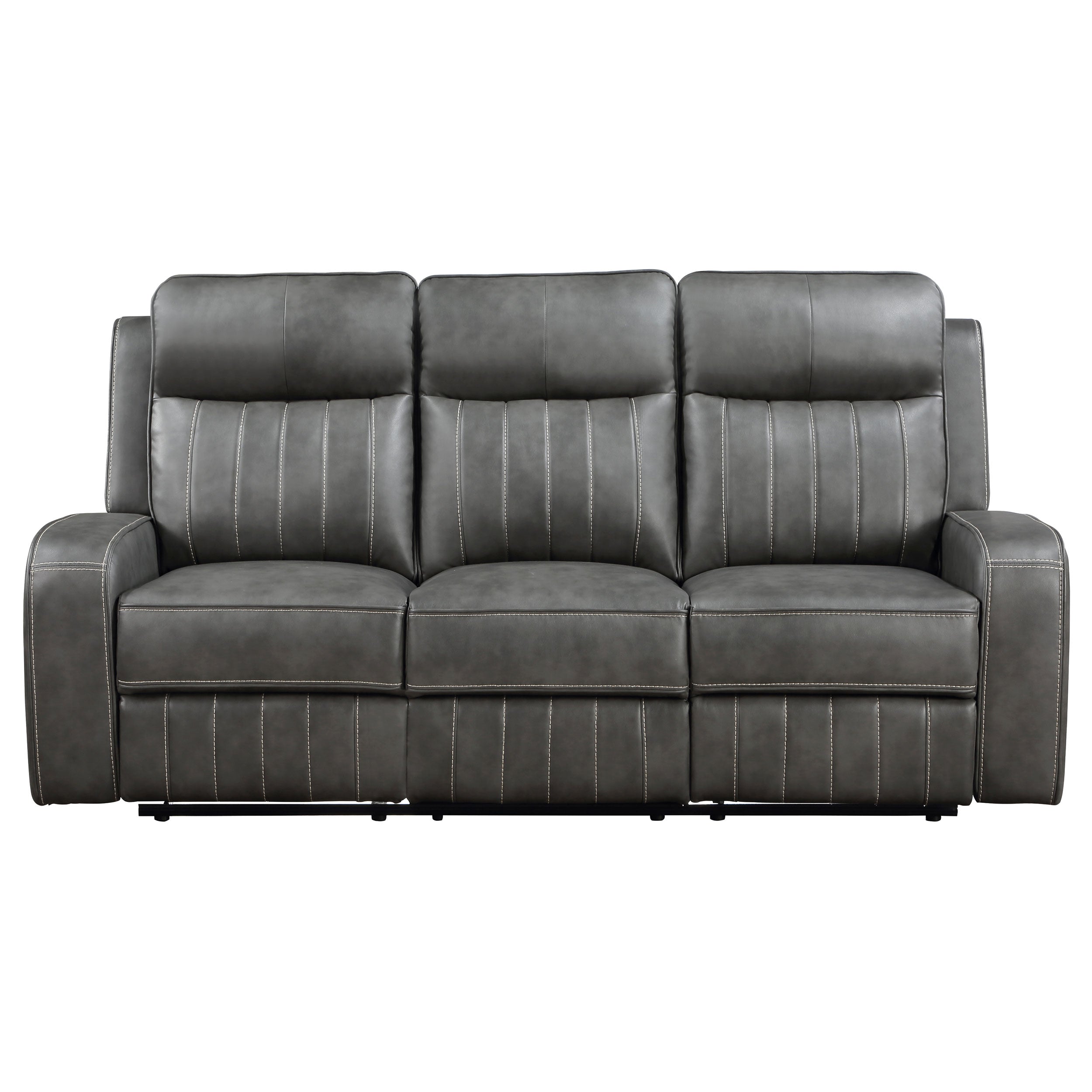 Raelynn Upholstered Reclining Sofa Set Grey