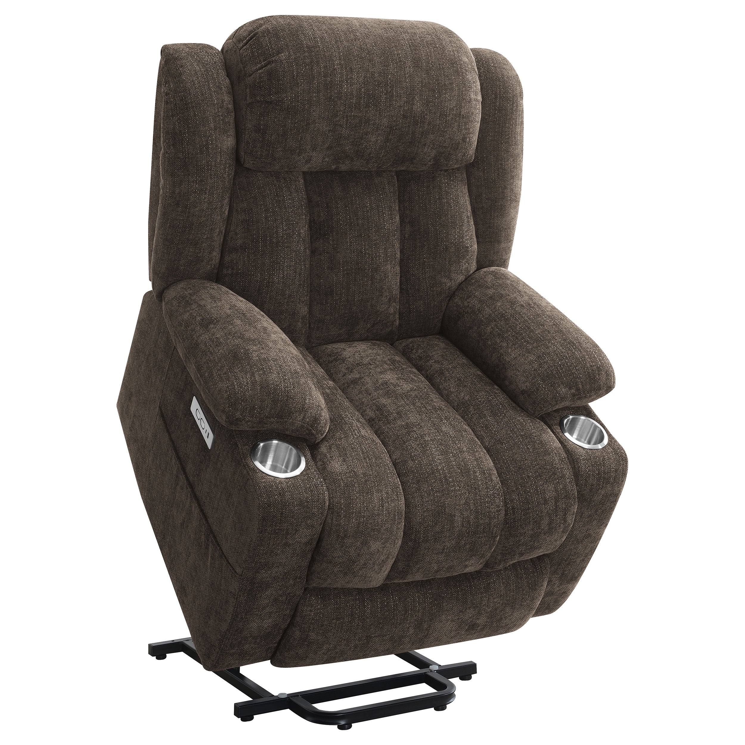 Houston Upholstered Power Lift Recliner Chair Camel