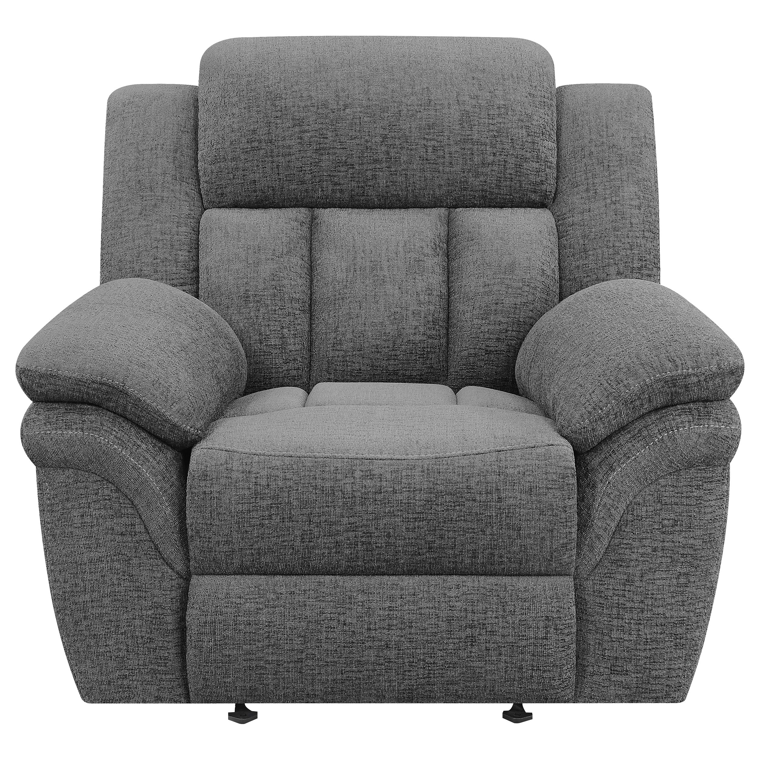 Bahrain Upholstered Glider Recliner Charcoal