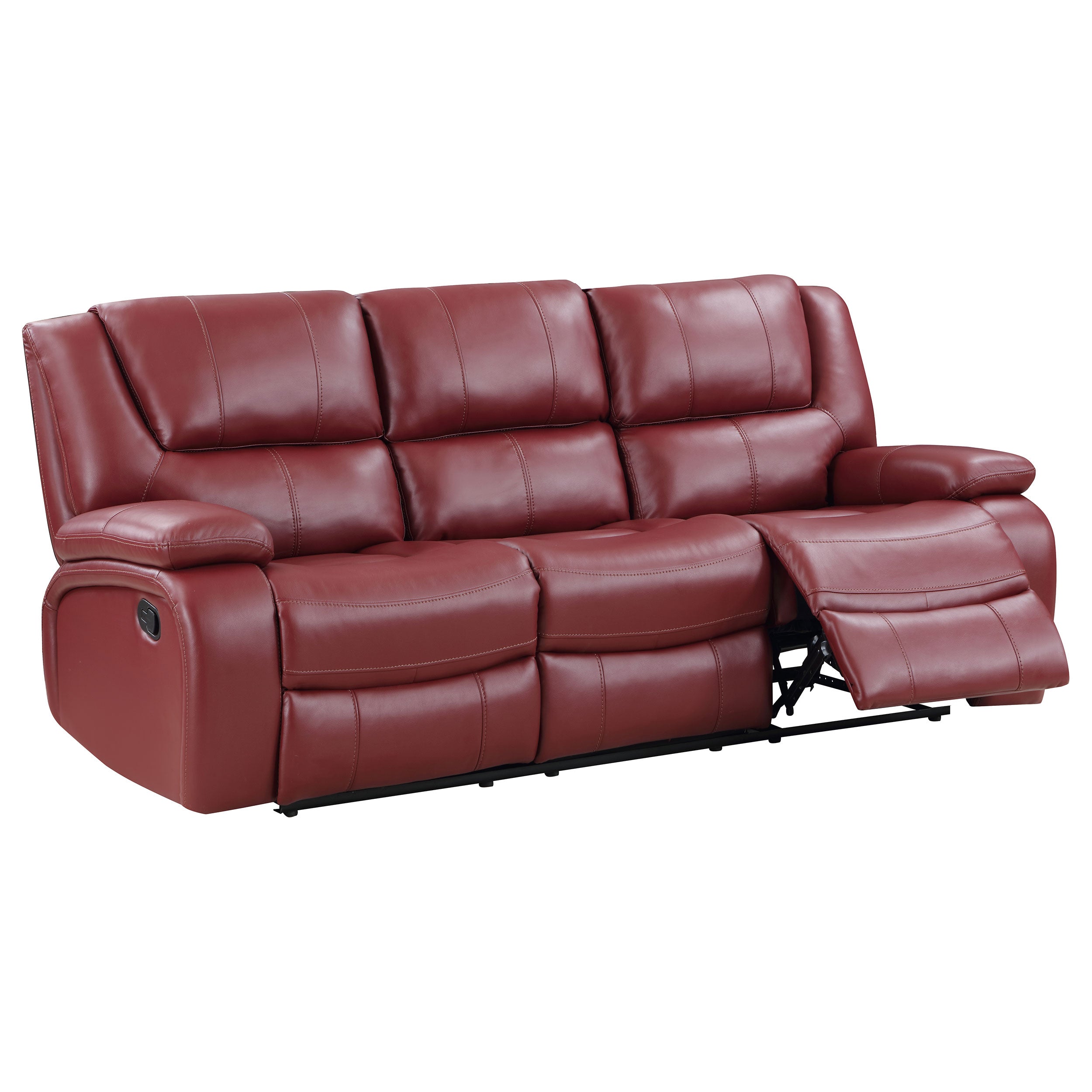 Camila Upholstered Motion Reclining Sofa Set Black