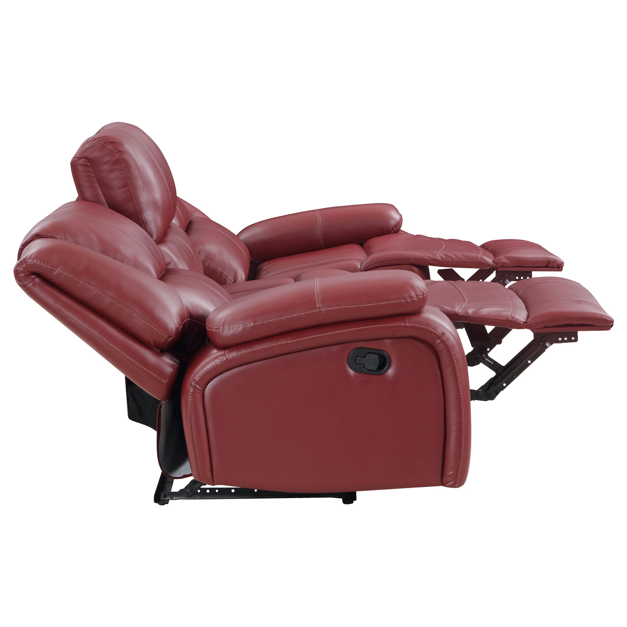 Camila Upholstered Motion Reclining Sofa Set Black