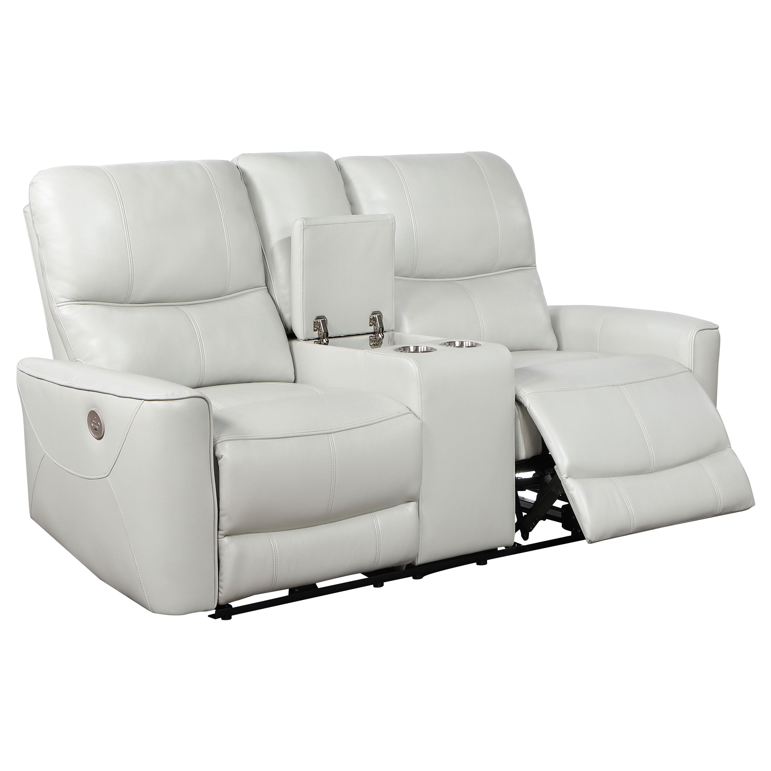 Greenfield Power Reclining Sofa Set Dove Grey