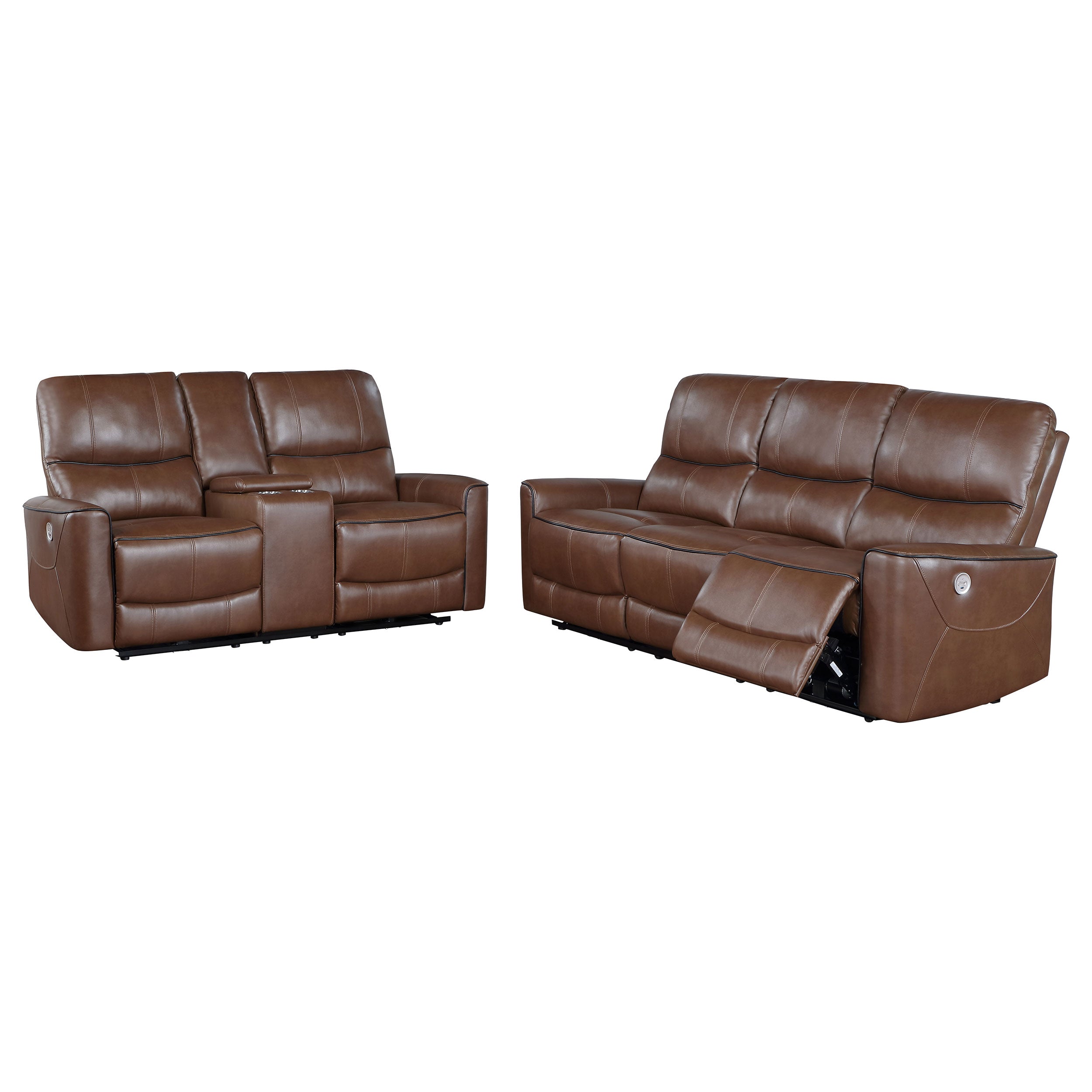 Greenfield Power Reclining Sofa Set Dove Grey