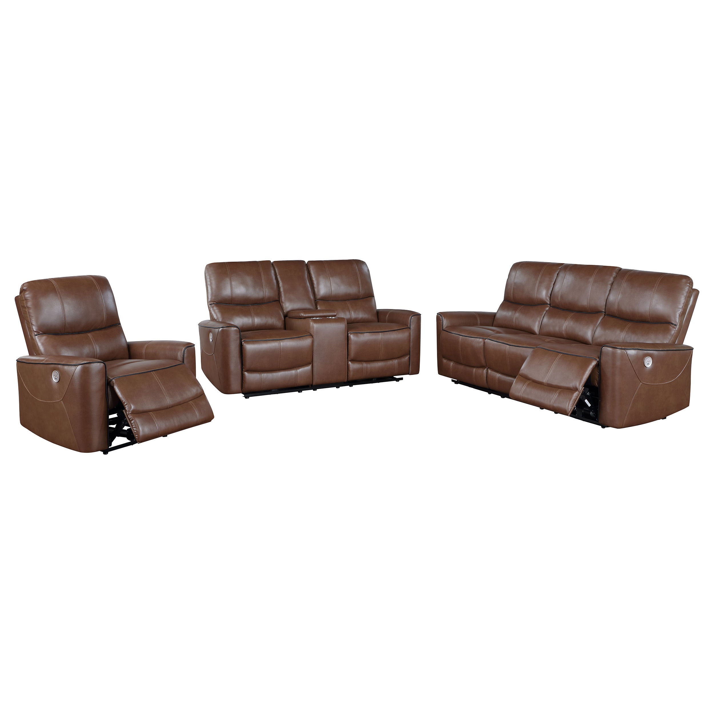 Greenfield Power Reclining Sofa Set Dove Grey