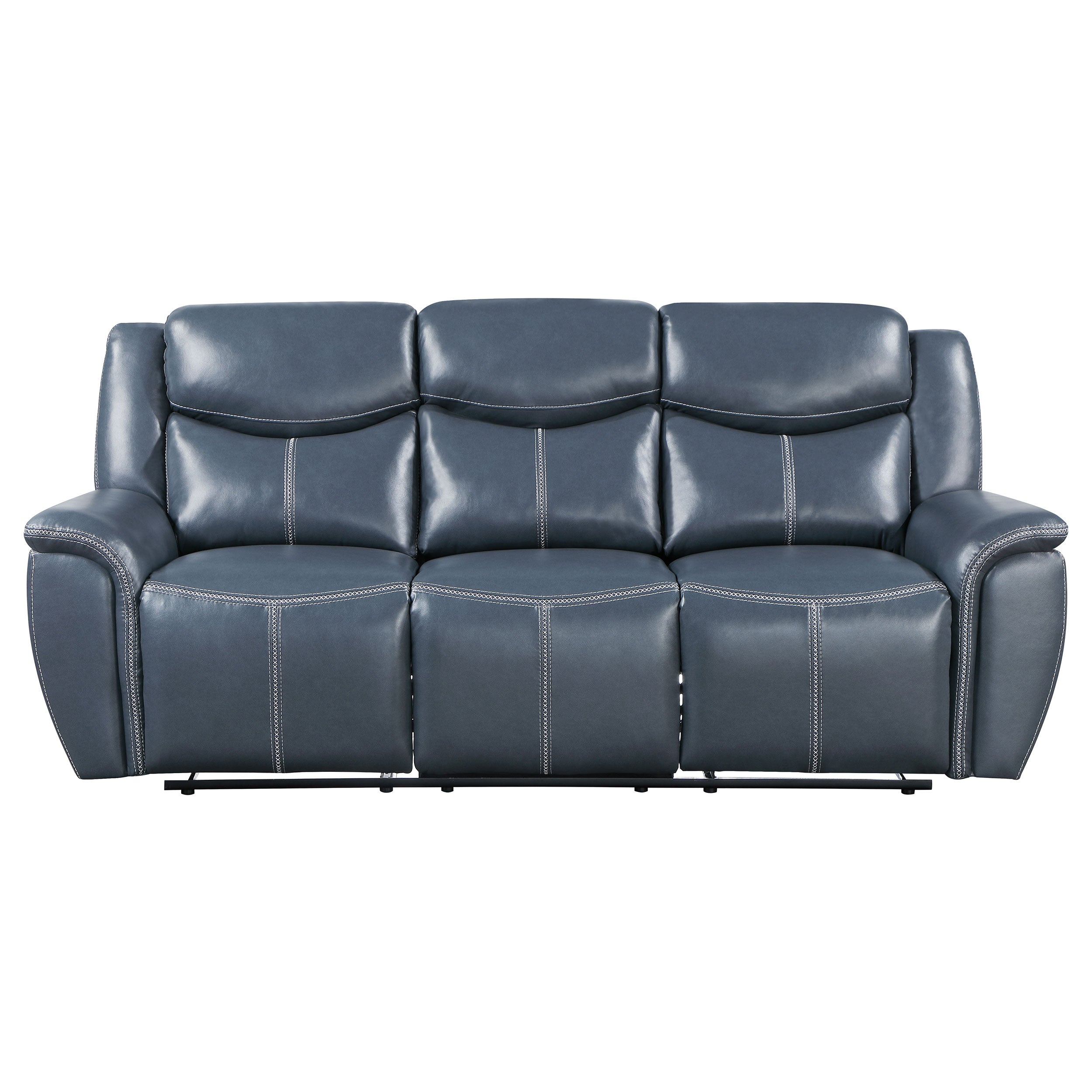 Sloane Upholstered Reclining Sofa Set Blue