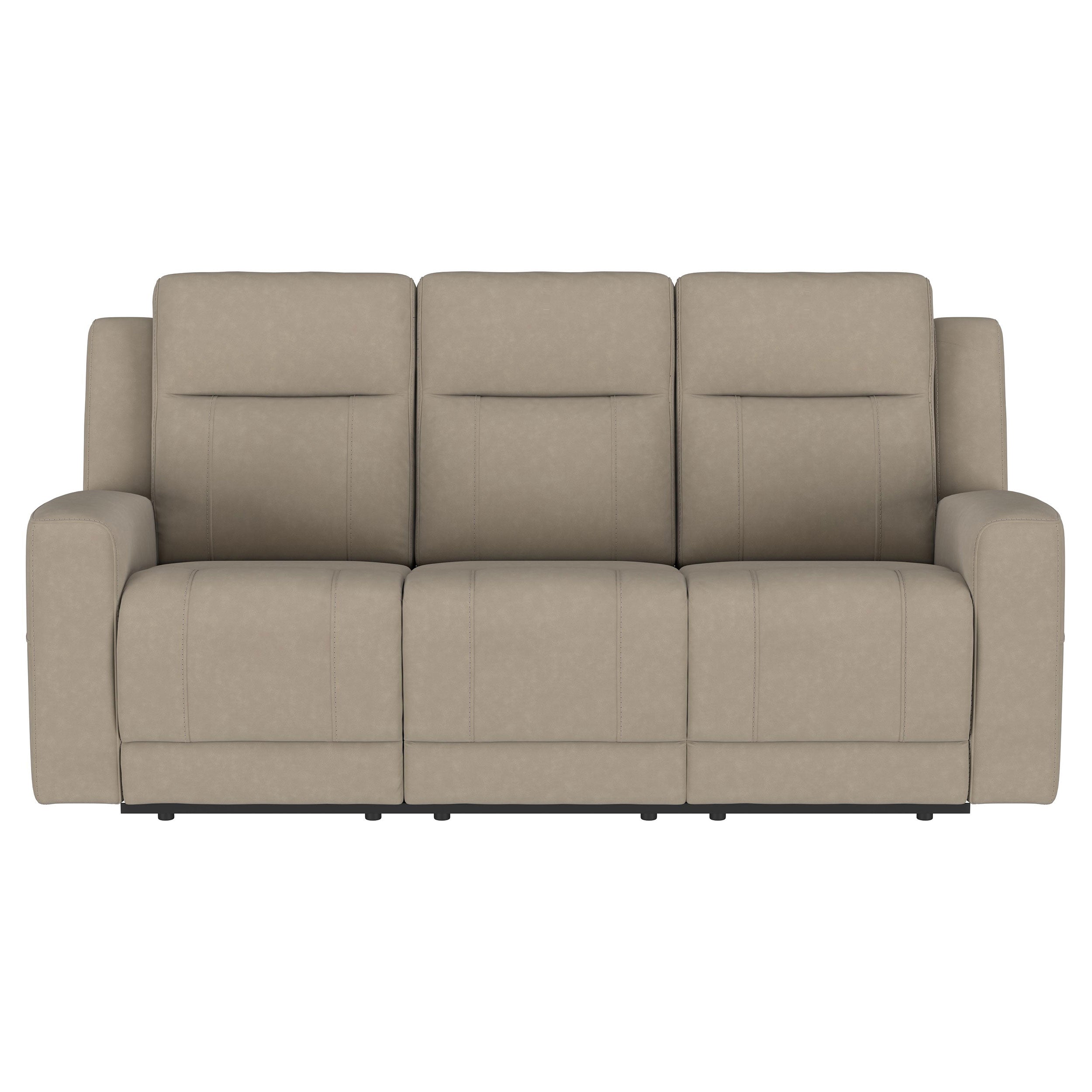 Brentwood  Upholstered Reclining Sofa Set Charcoal/Taupe
