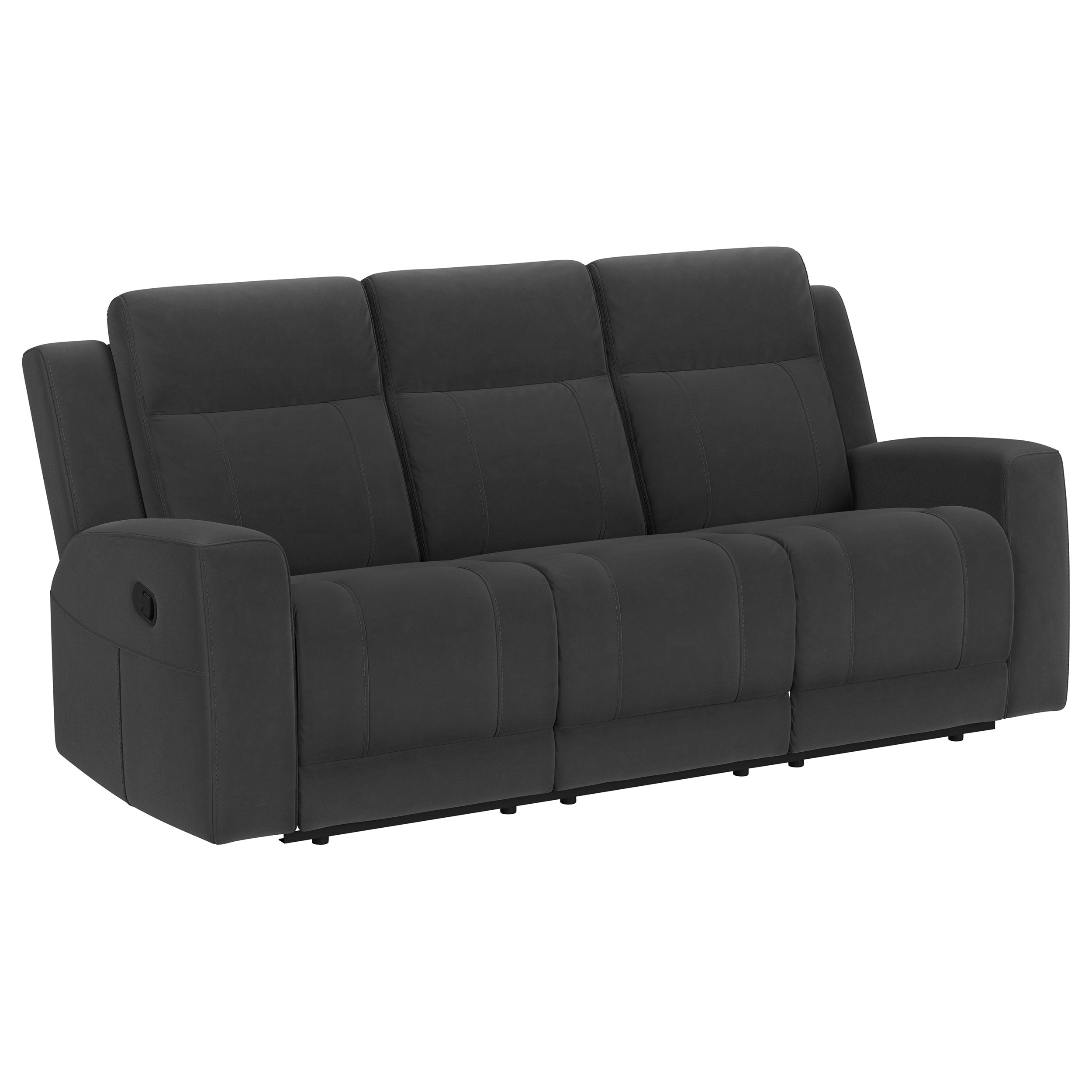 Brentwood  Upholstered Reclining Sofa Set Charcoal/Taupe