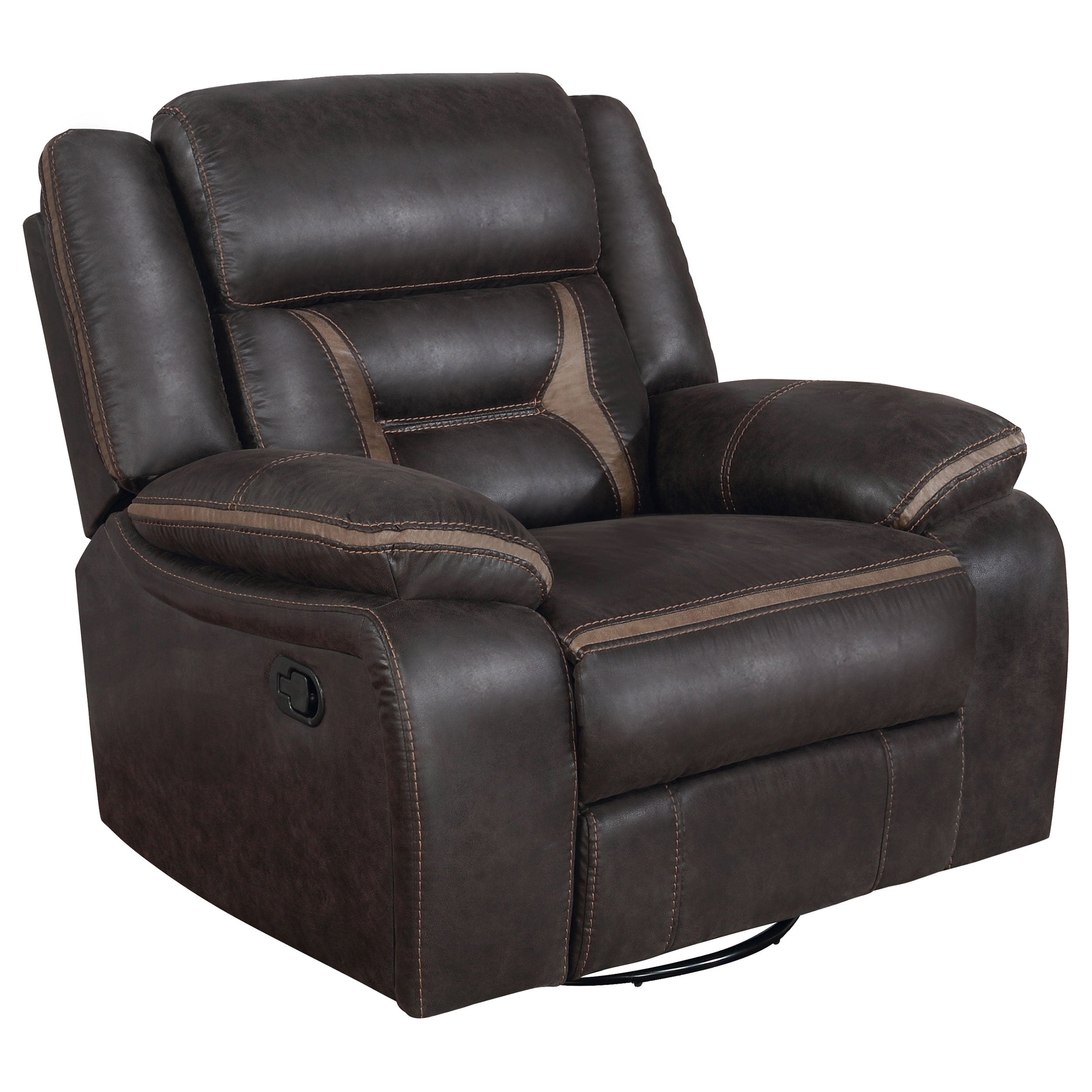 Greer Upholstered Reclining Sofa Set Brown