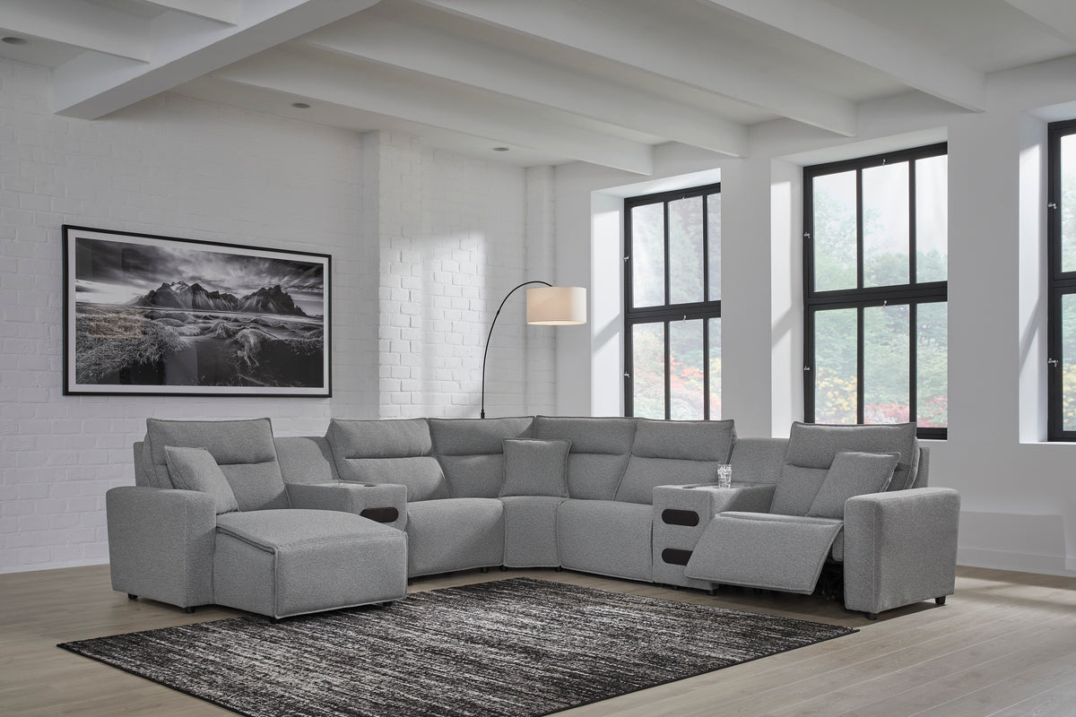 Nuvella II Power Reclining Sectional - Charcoal