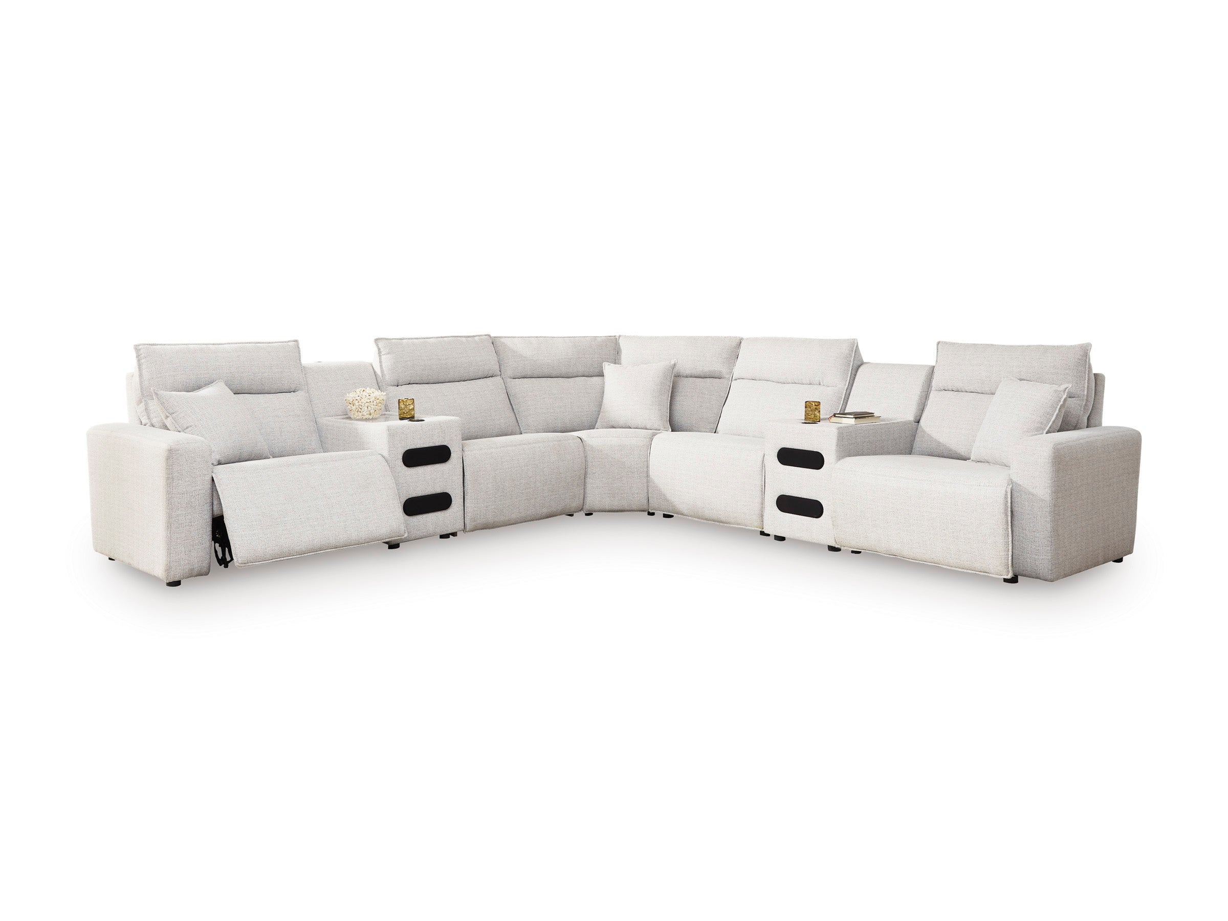 Nuvella II Power Reclining Sectional - Stone