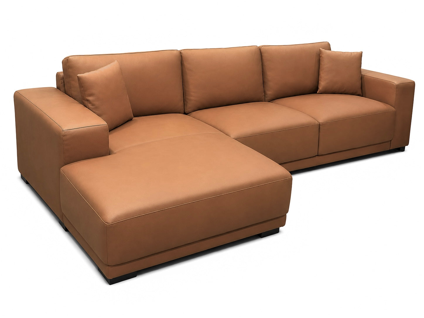The Milan 2-Piece Genuine Leather Sectional