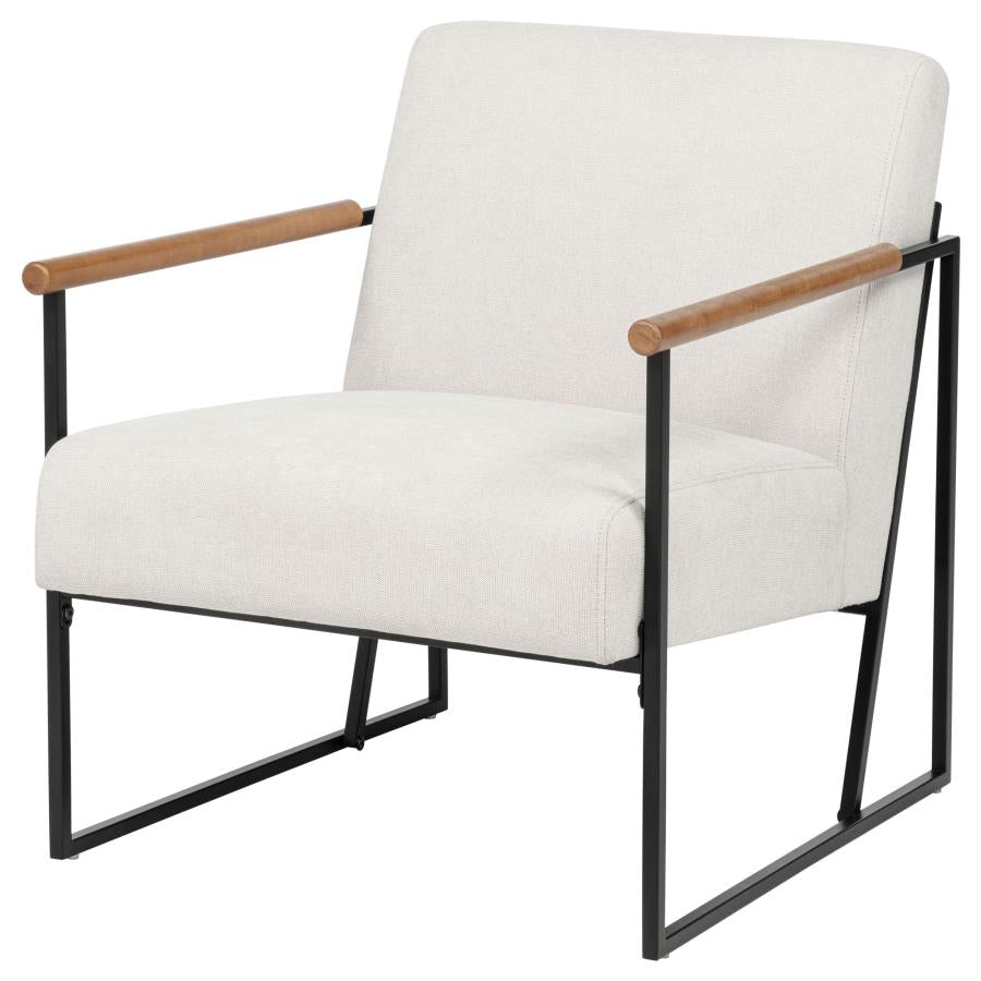 Metal Frame Accent Chair - Ivory