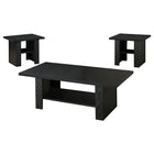 Rodez Engineered Wood Coffee Table Set Black Oak