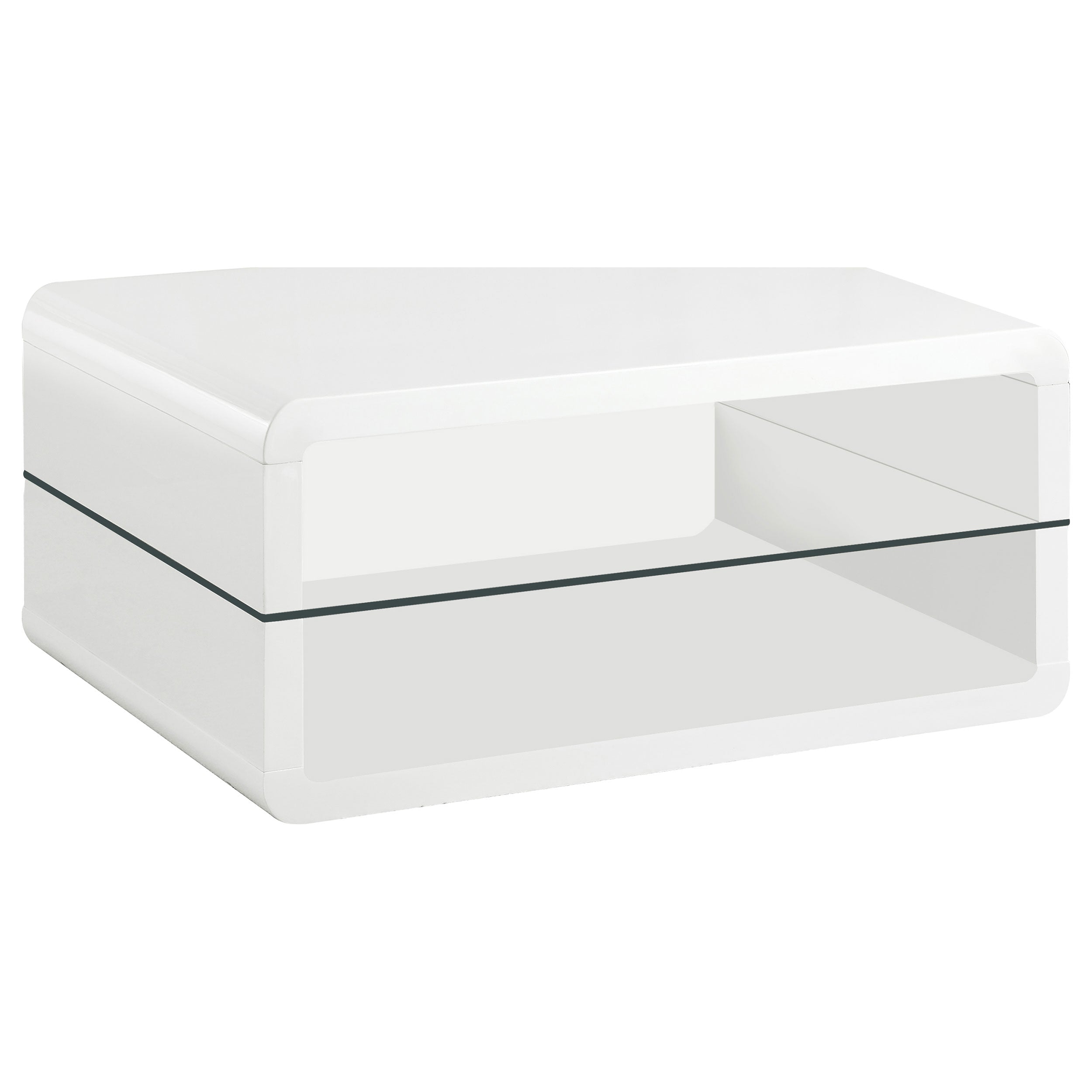 Elana Coffee and End Table Set White High Gloss