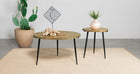 Pilar Solid Wood Coffee and End Table Set Natural