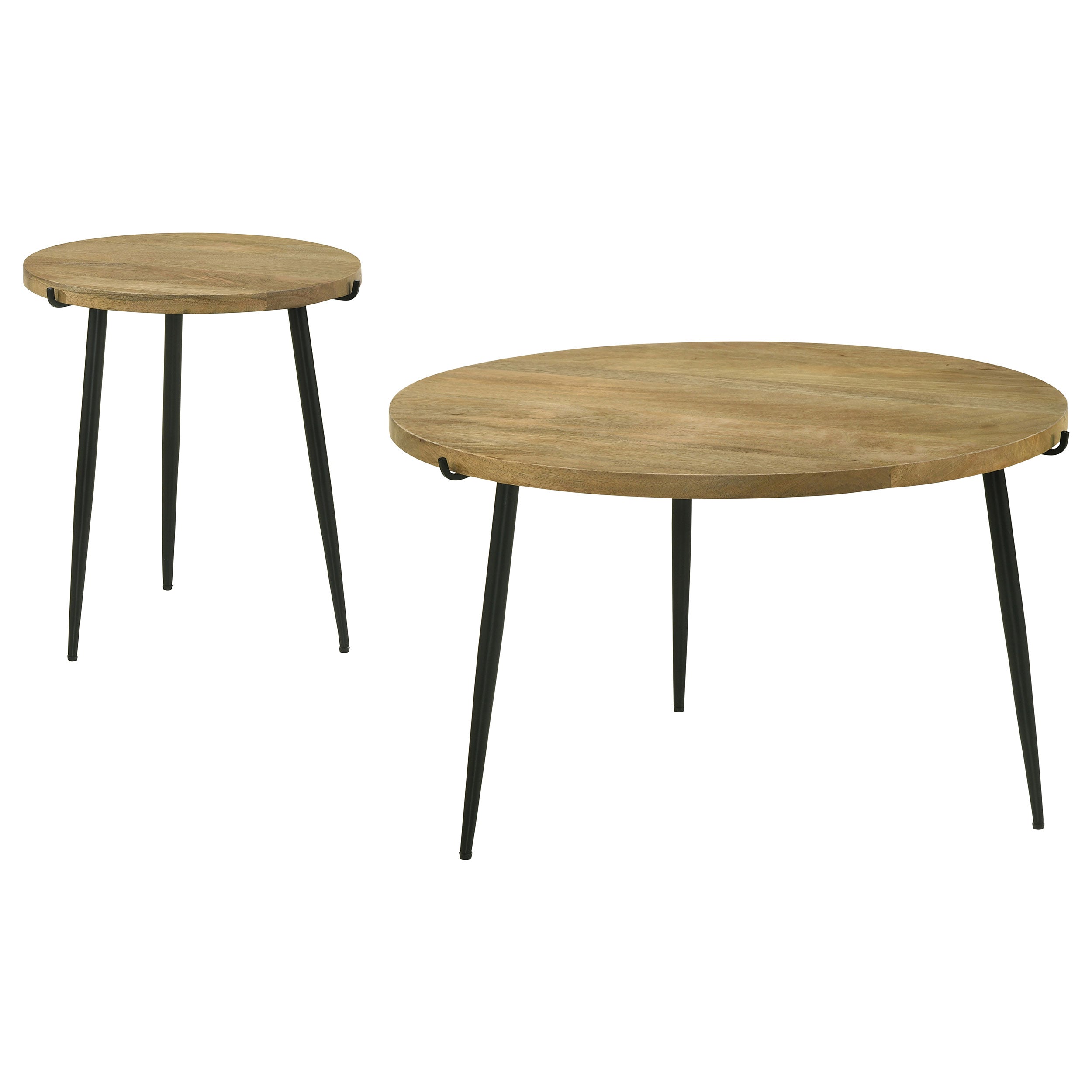 Pilar Solid Wood Coffee and End Table Set Natural