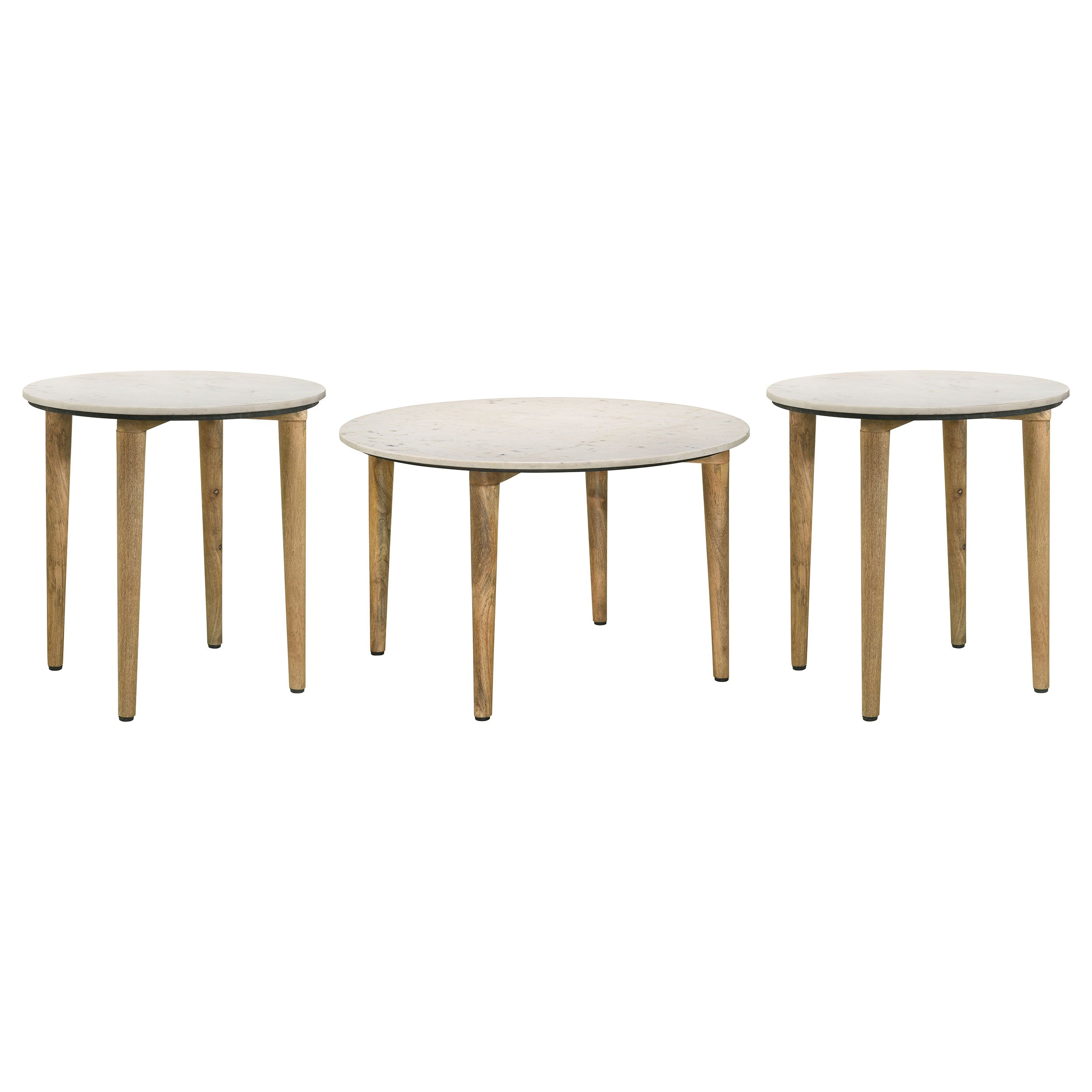 Aldis Coffee and End Table Set White
