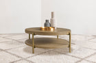 Arini Round Coffee Table With Storage Shelf
