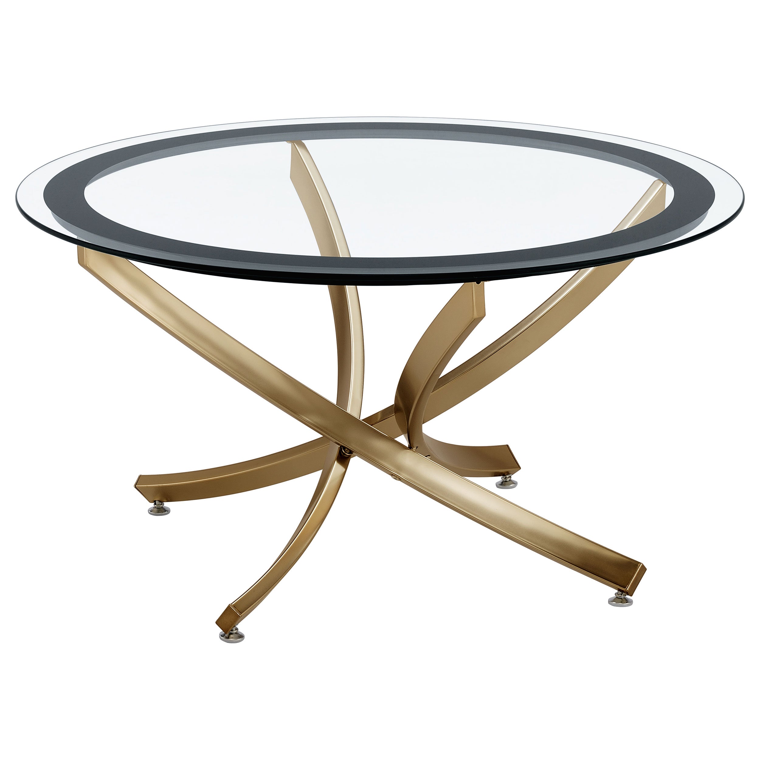 Brooke Round Coffee and End Table Set Chrome