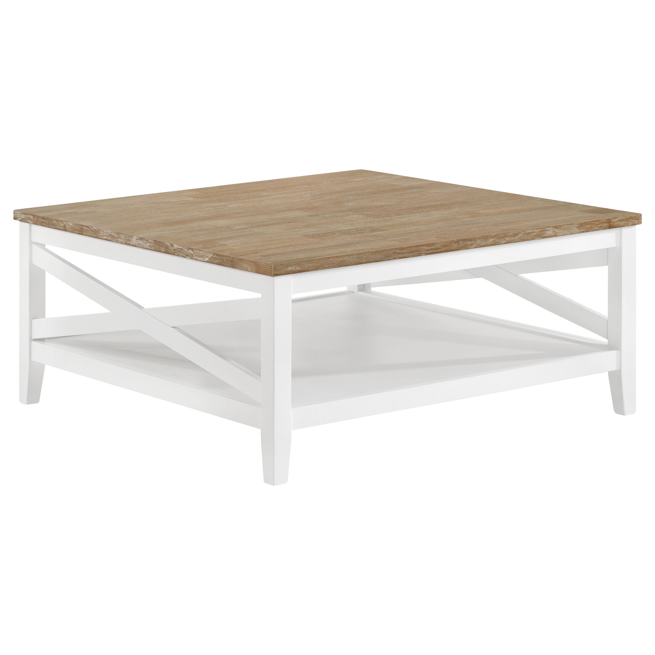 Hollis Square Coffee and End Table Set White