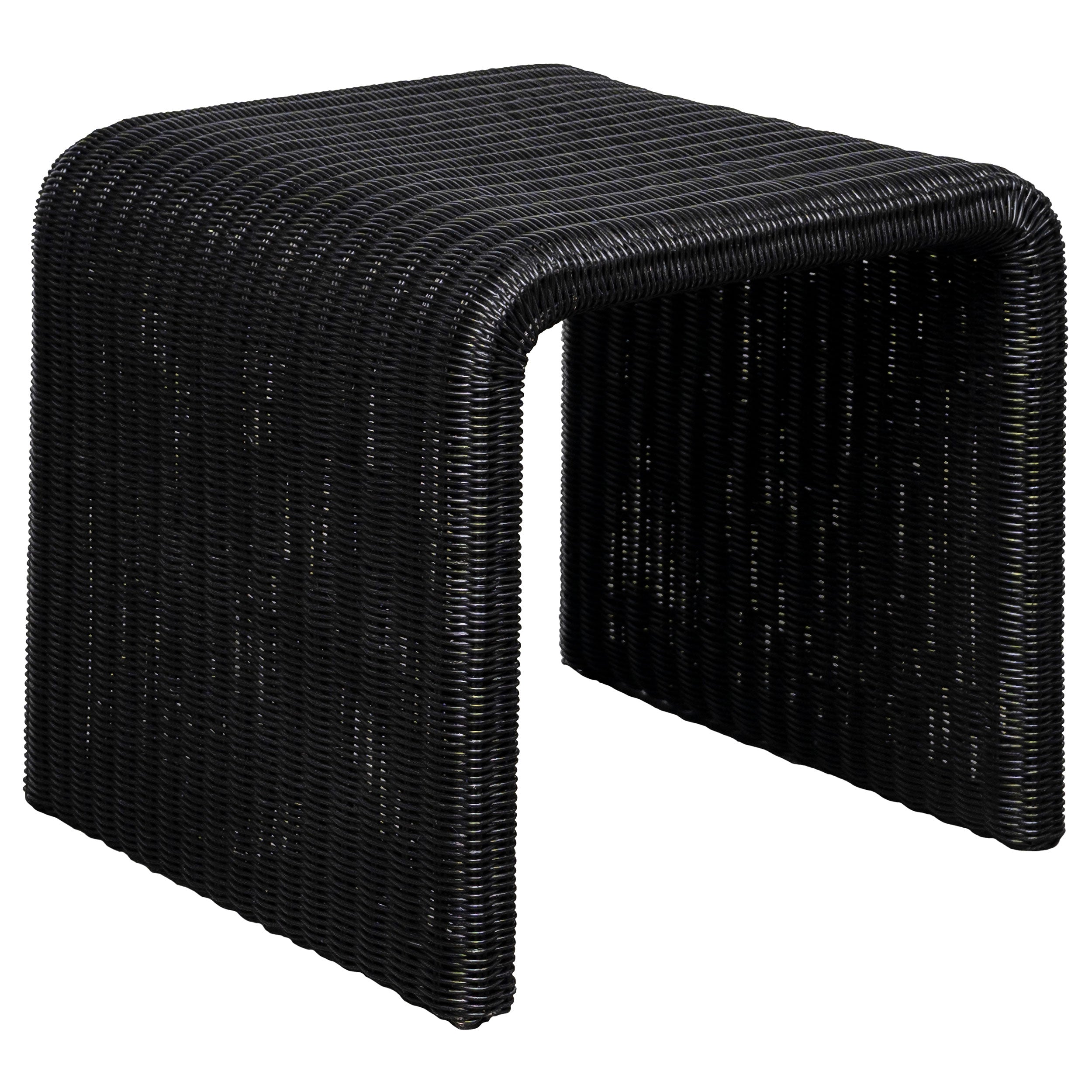 Cahya Rattan Coffee and End Table Set Black