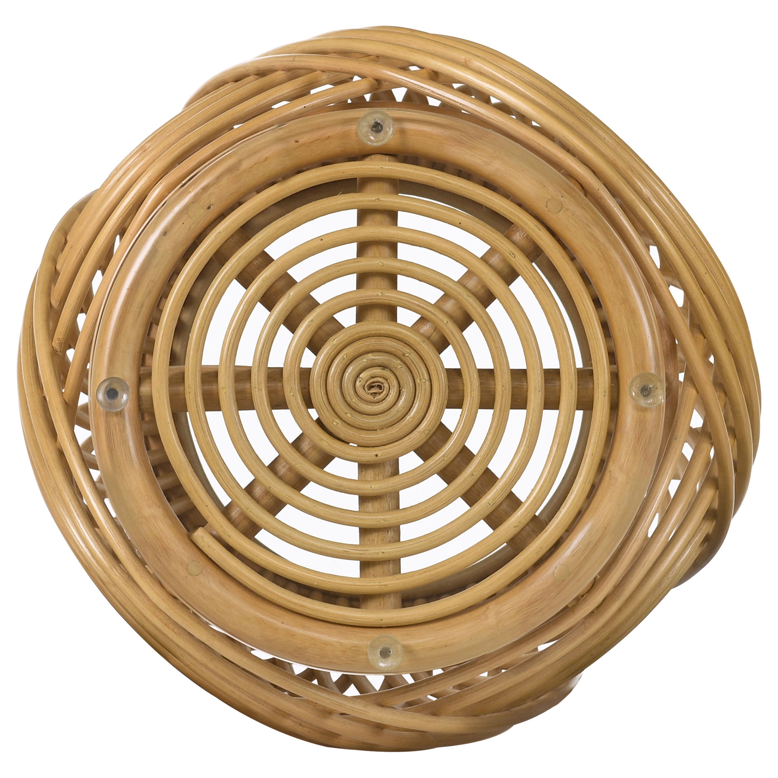 Dahlia Round Rattan Coffee and End Table Set Natural