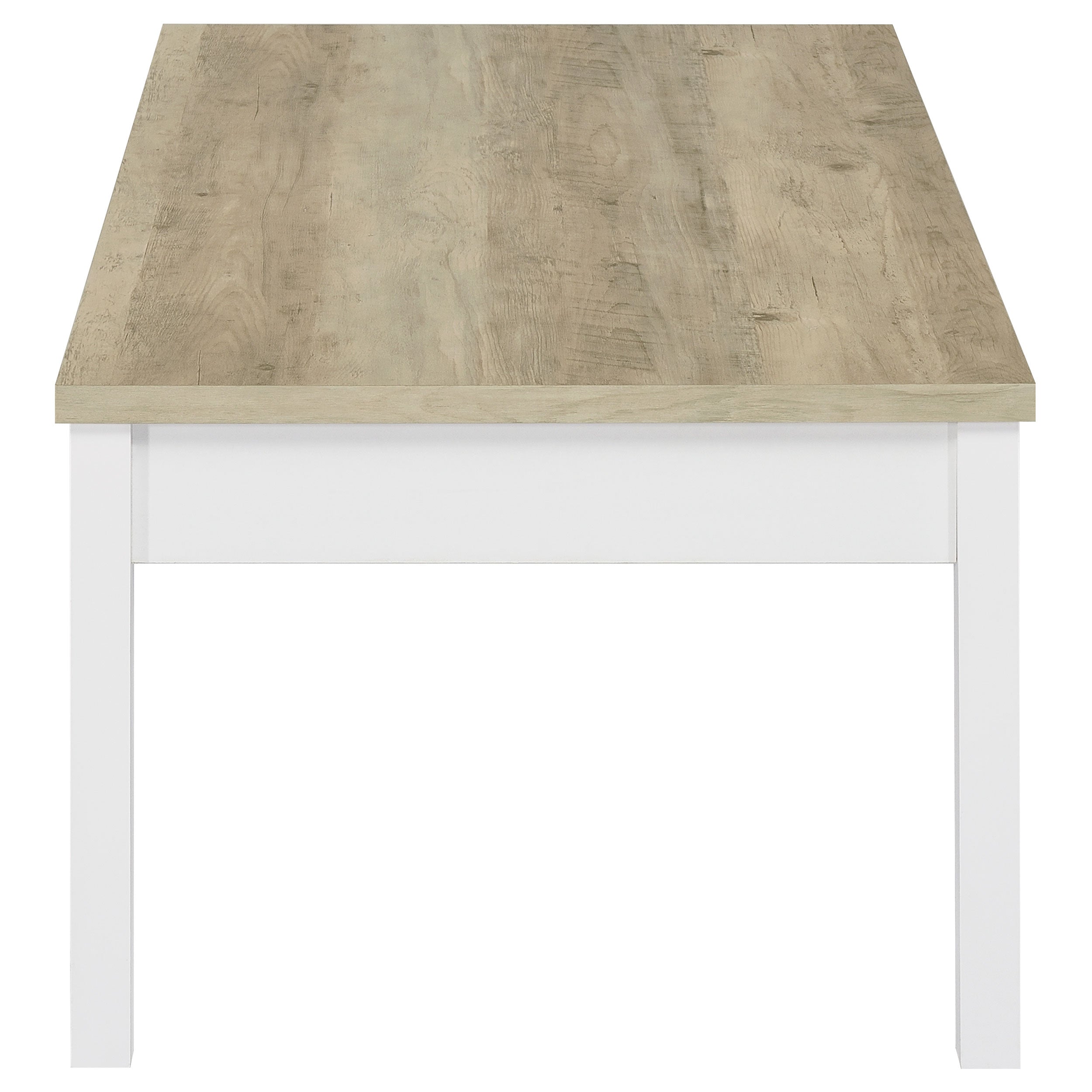 Stacie Coffee Table Set Distressed Pine and White