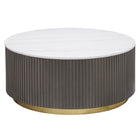 Dearborn Genuine Marble Round Coffee Table
