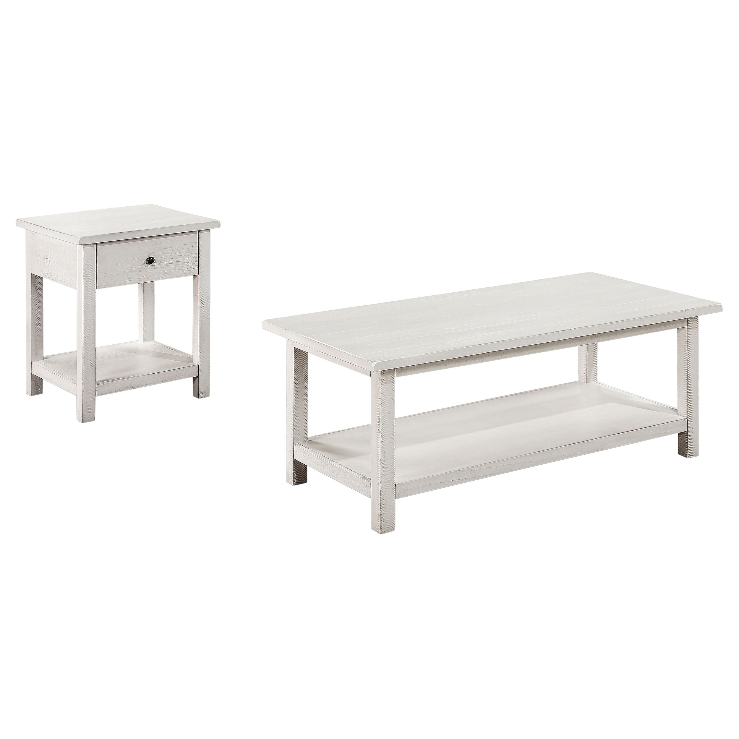 Payne Coffee and 1-drawer End Table Set Brown