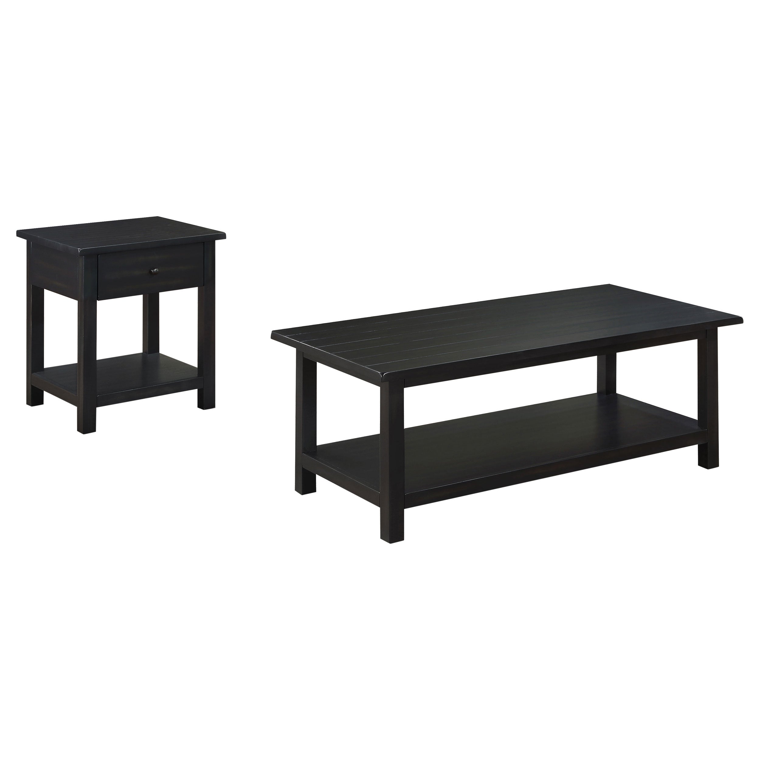 Payne Coffee and 1-drawer End Table Set Brown