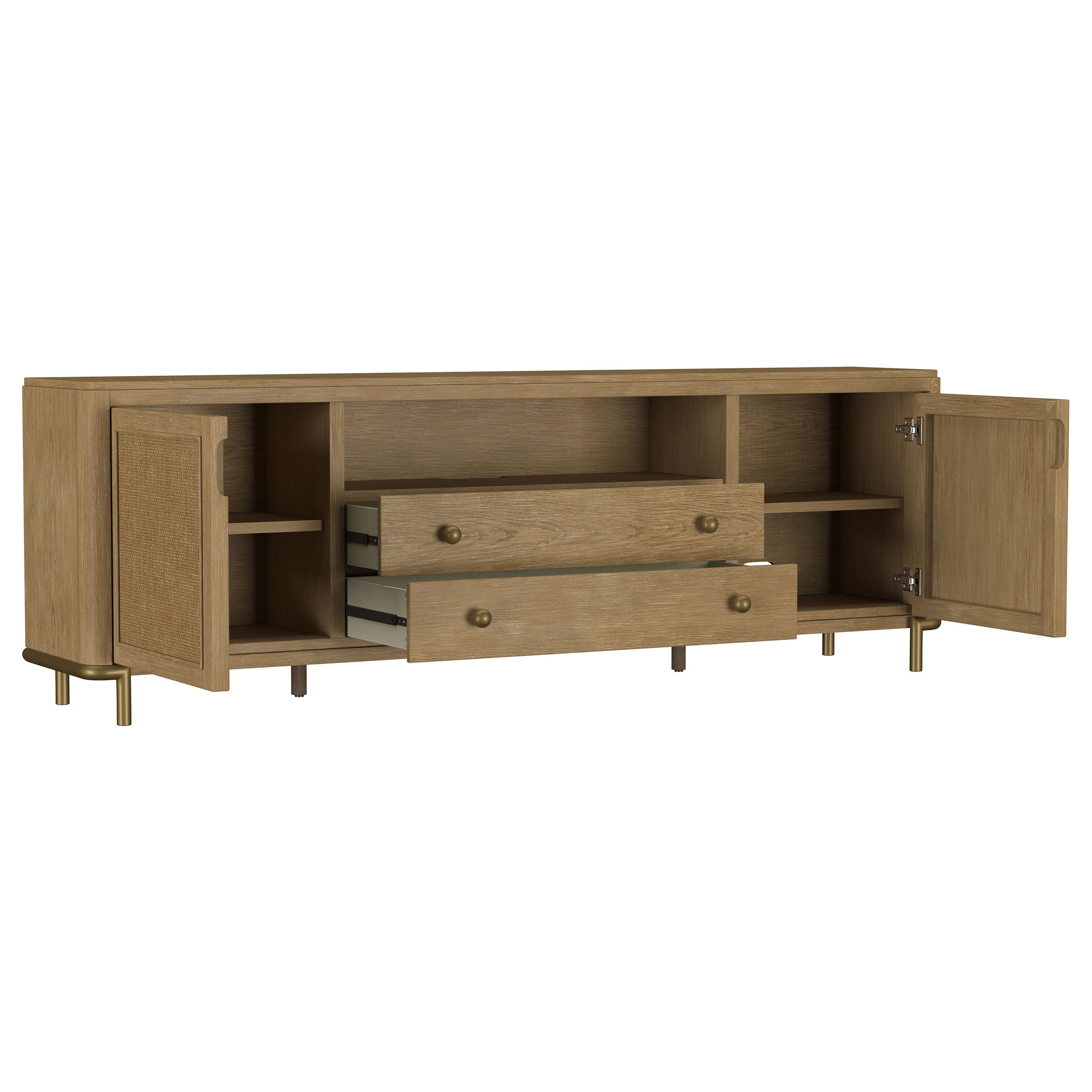 Arini Rattan Cane 2-door TV Stand Media Console
