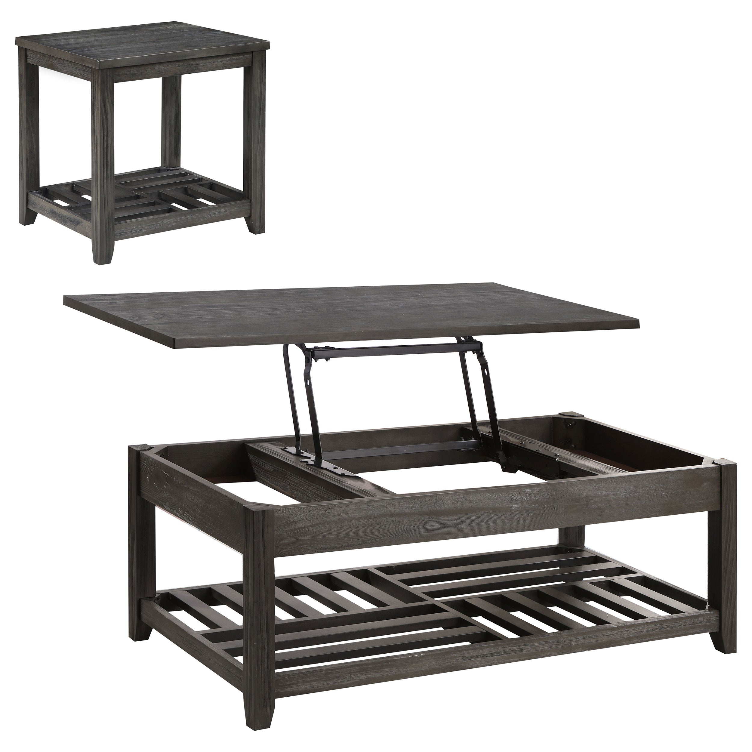 Cliffview Lift Top Coffee and End Table Set Grey