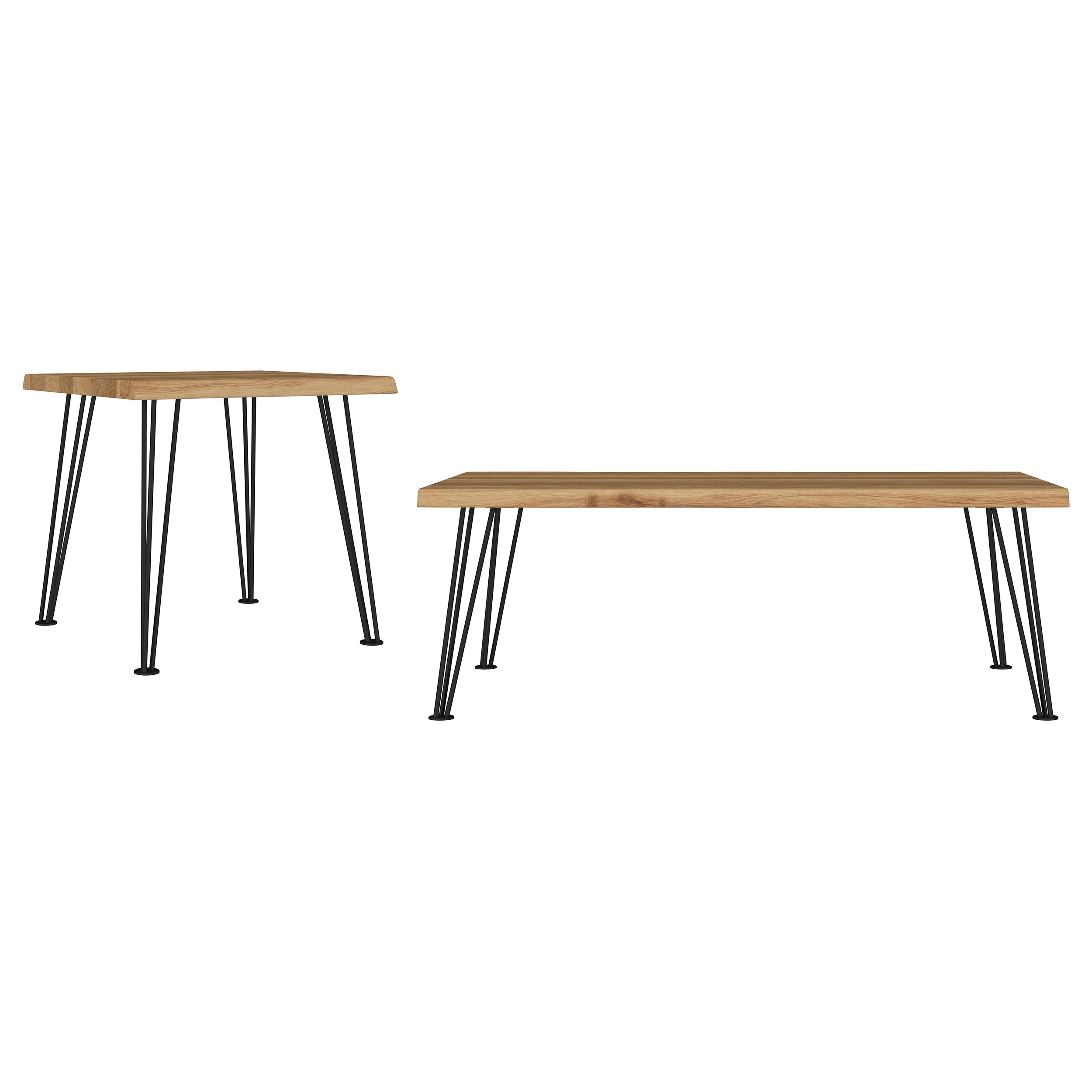Zander Rectangular Coffee and End Table Set Natural
