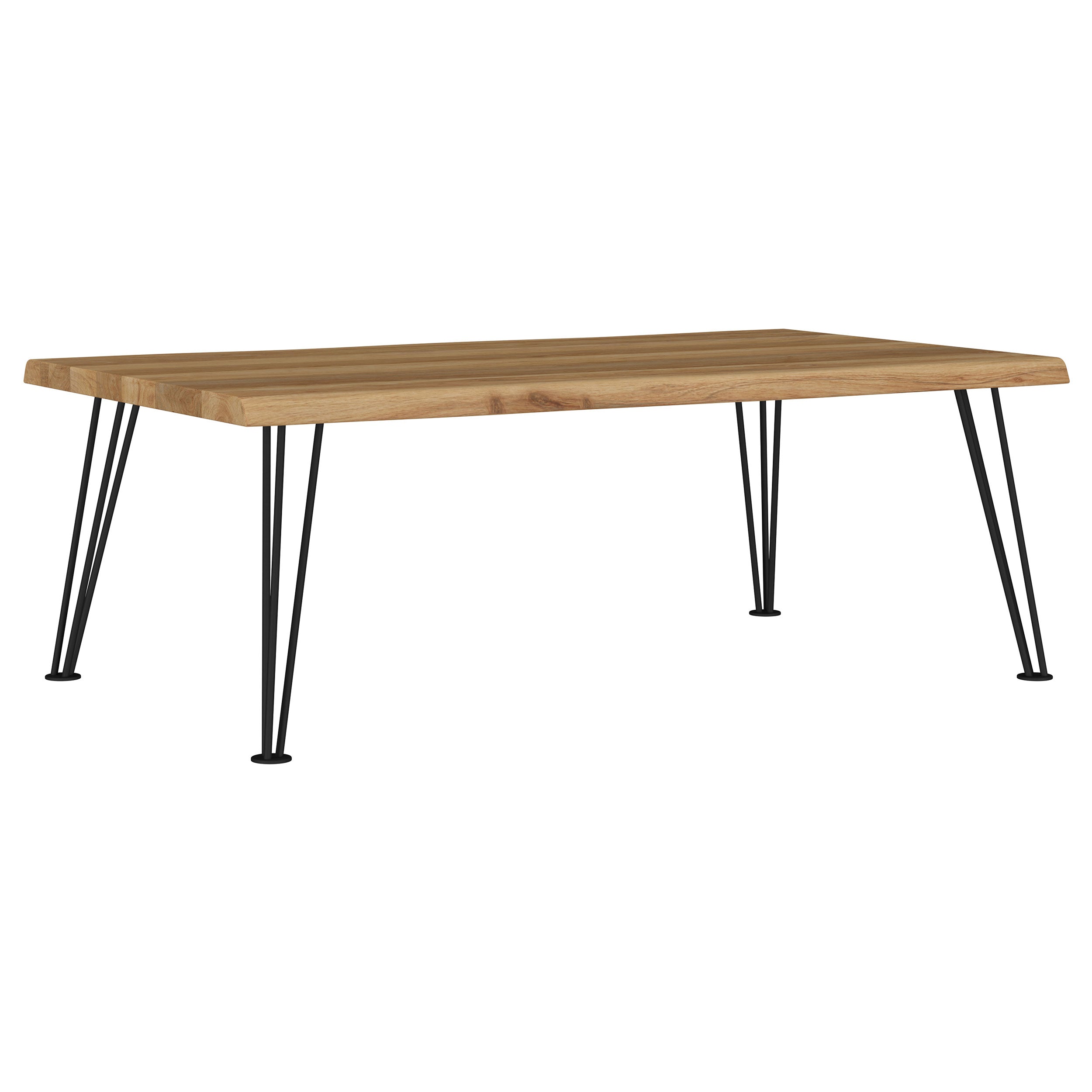 Zander Rectangular Wood Top Coffee Table Natural Brown