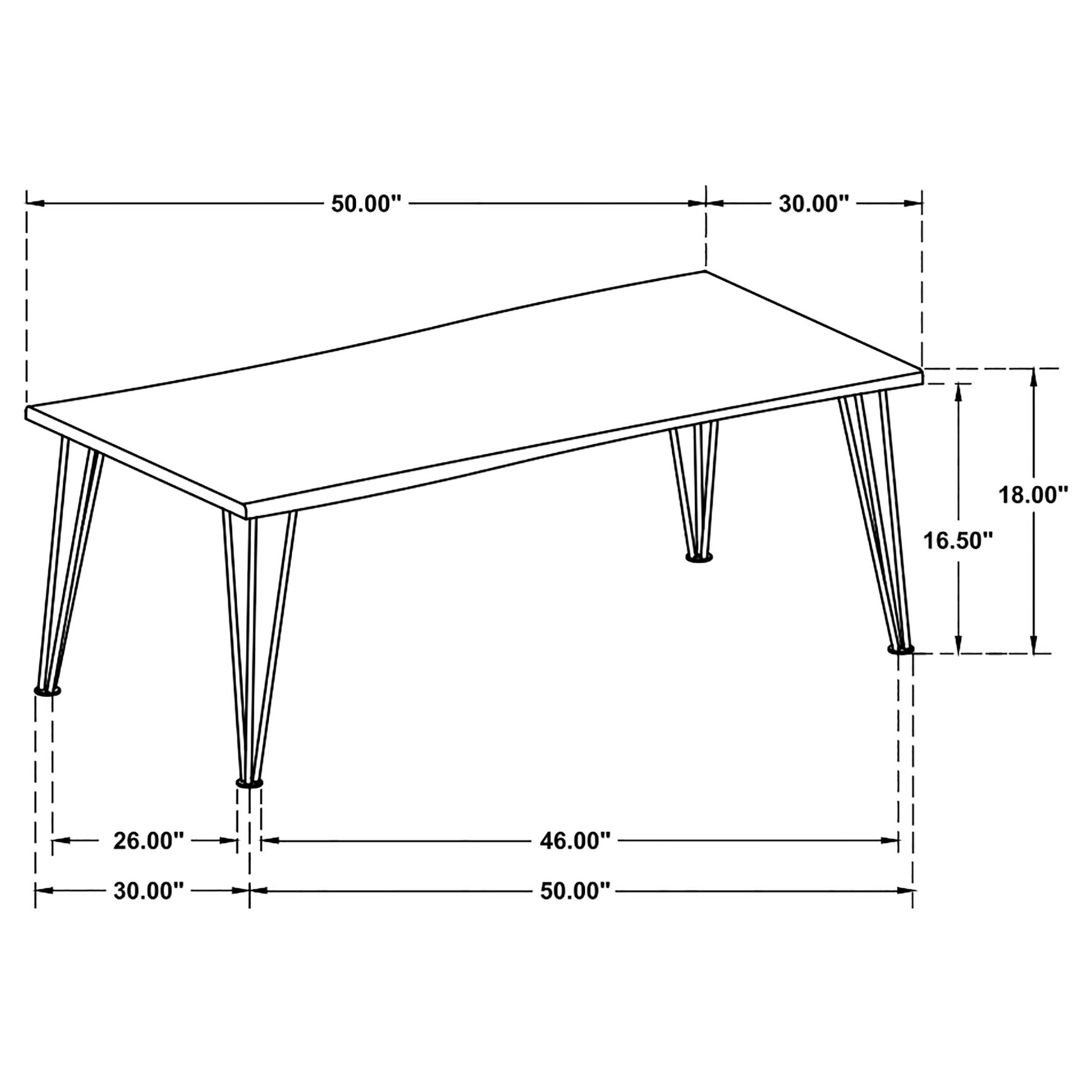 Zander Rectangular Wood Top Coffee Table Natural Brown