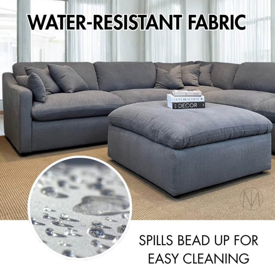 Velari Slope Arm Collection - Ivory/Charcoal